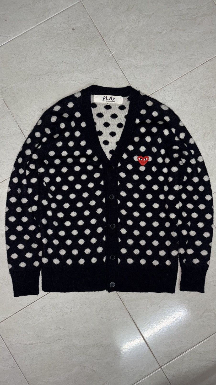 Comme des Garcons Comme Des Garcons polkadot cardigan Size L / US 10 / IT 46 - 1 Thumbnail