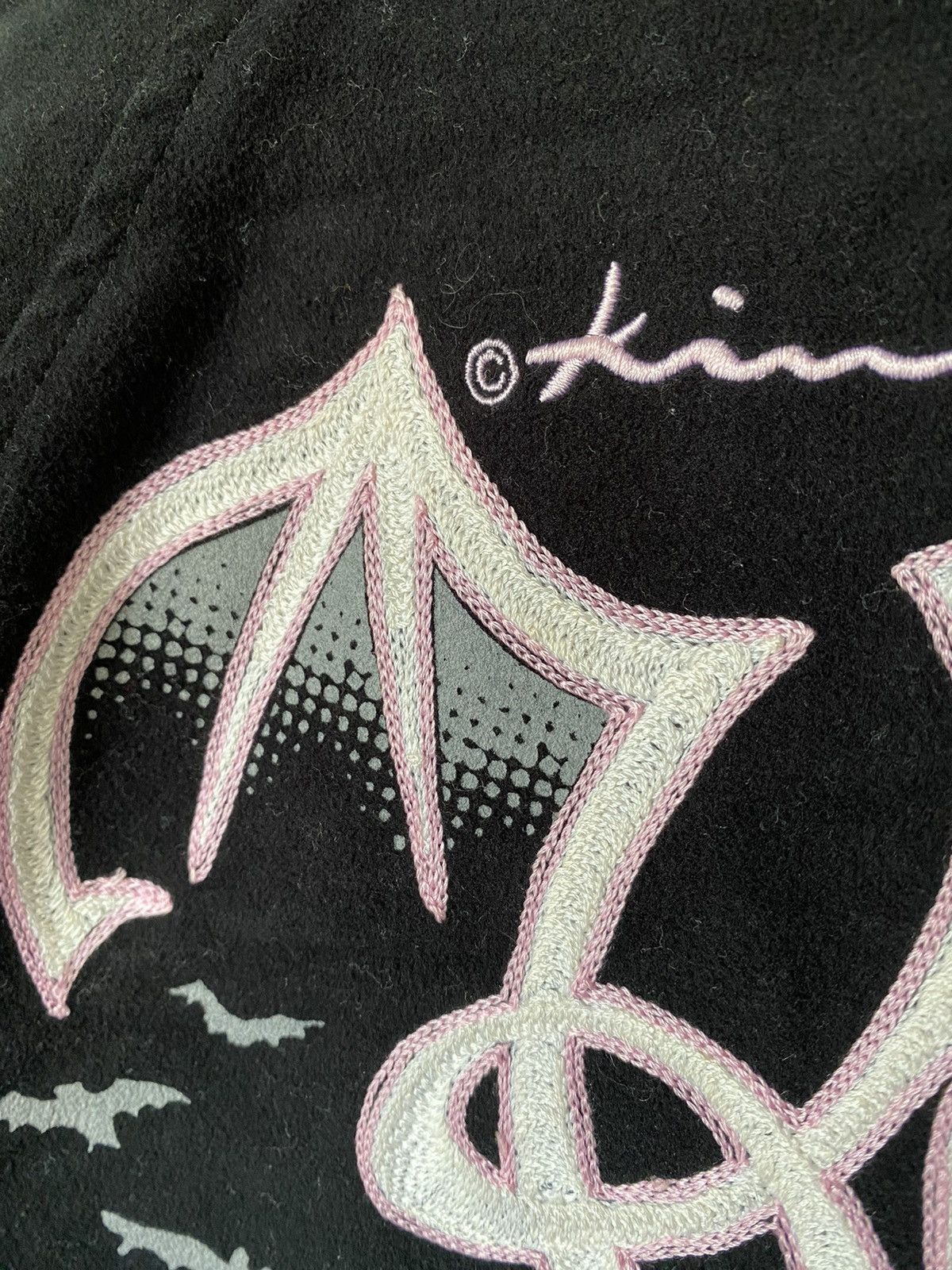 1990s KING MOB Punk Label Japan Embroidered Bat padded
