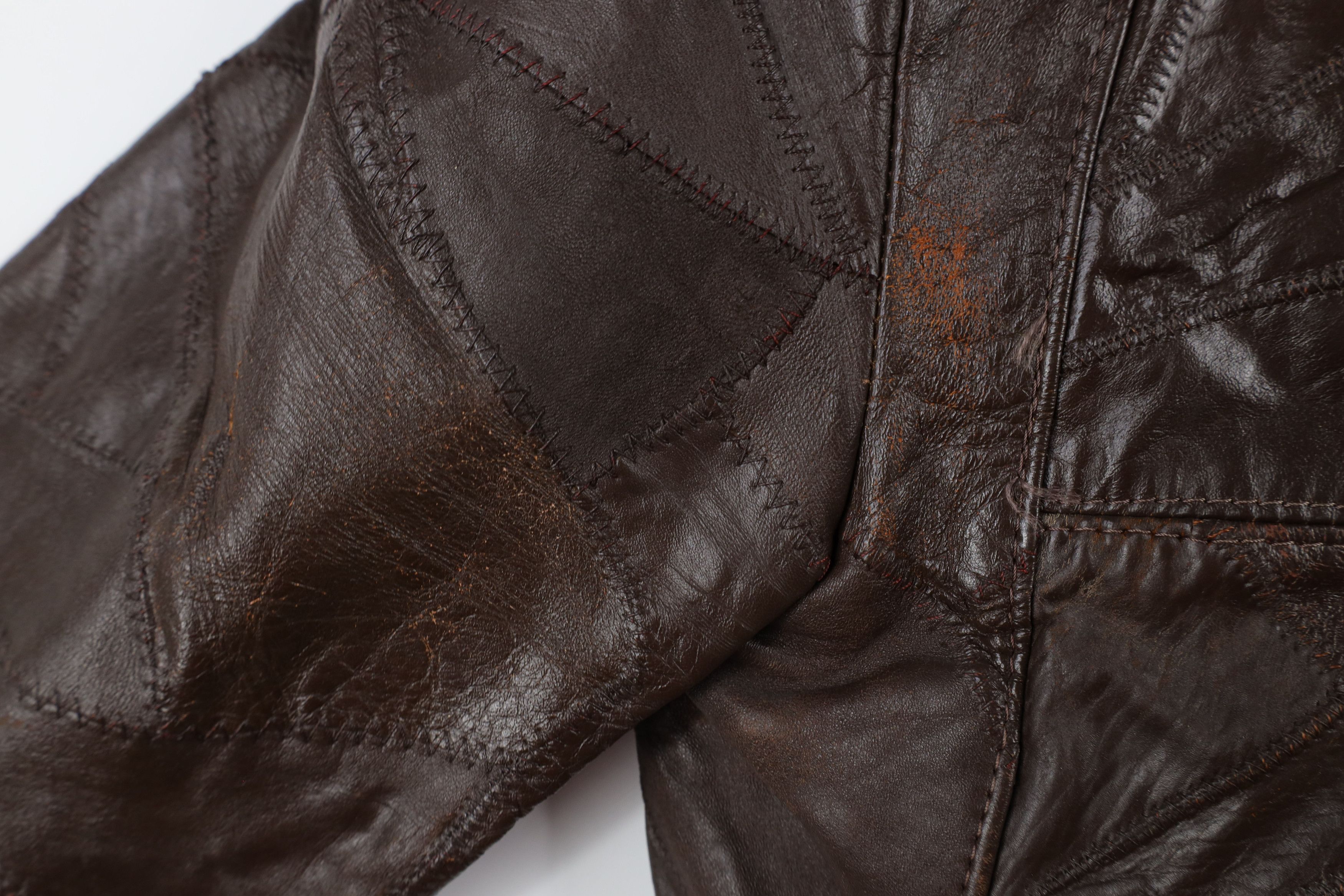 Vintage Vintage 60s 70s Streetwear Side Buckle Leather Jacket Brown Size US L / EU 52-54 / 3 - 8 Thumbnail