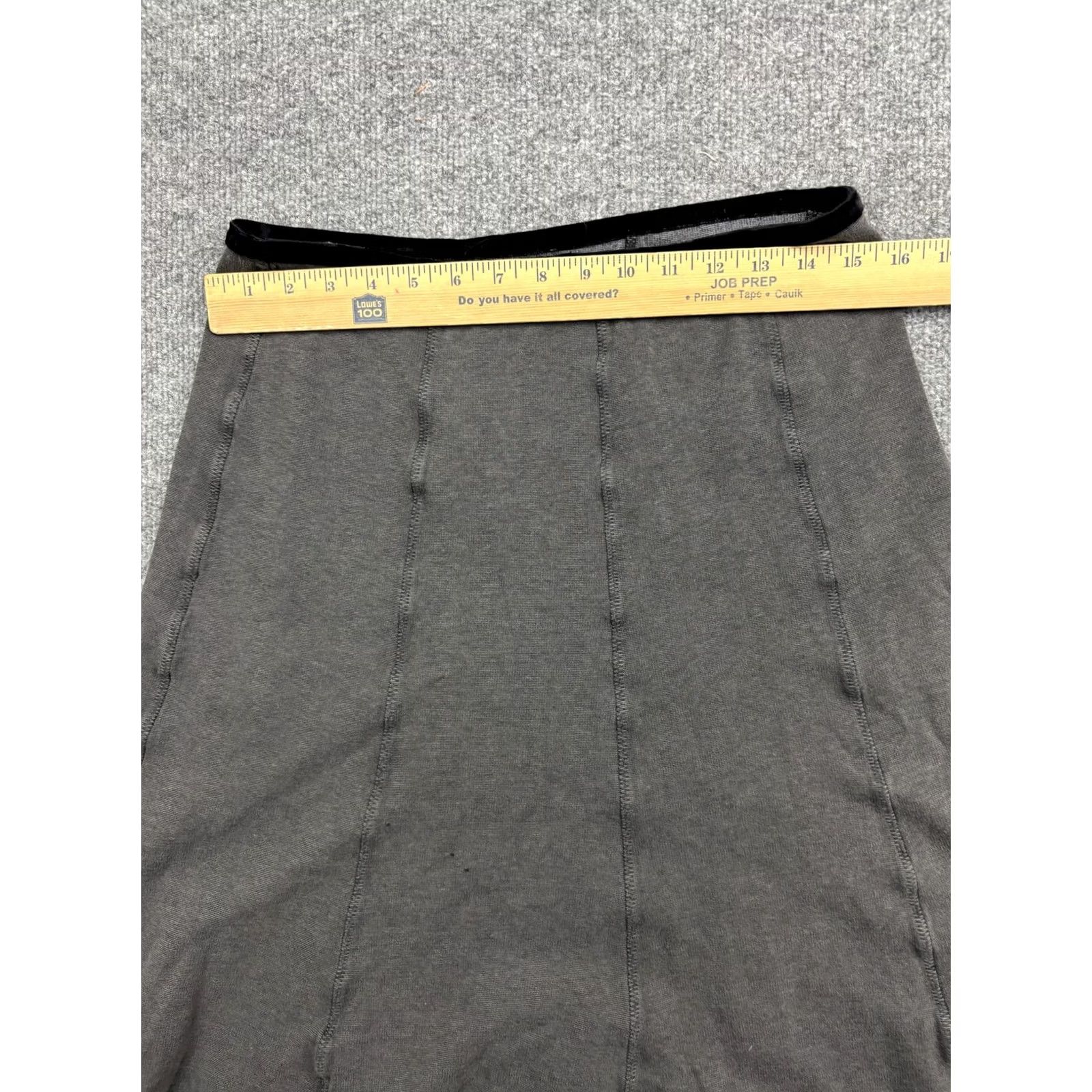 Vintage Horny Toad Skirt Womens Medium Gray A-Line Pull On Casual Tencel Blend Stretch Knit Elastic Waist Size 32" / US 10 / IT 46 - 3 Thumbnail