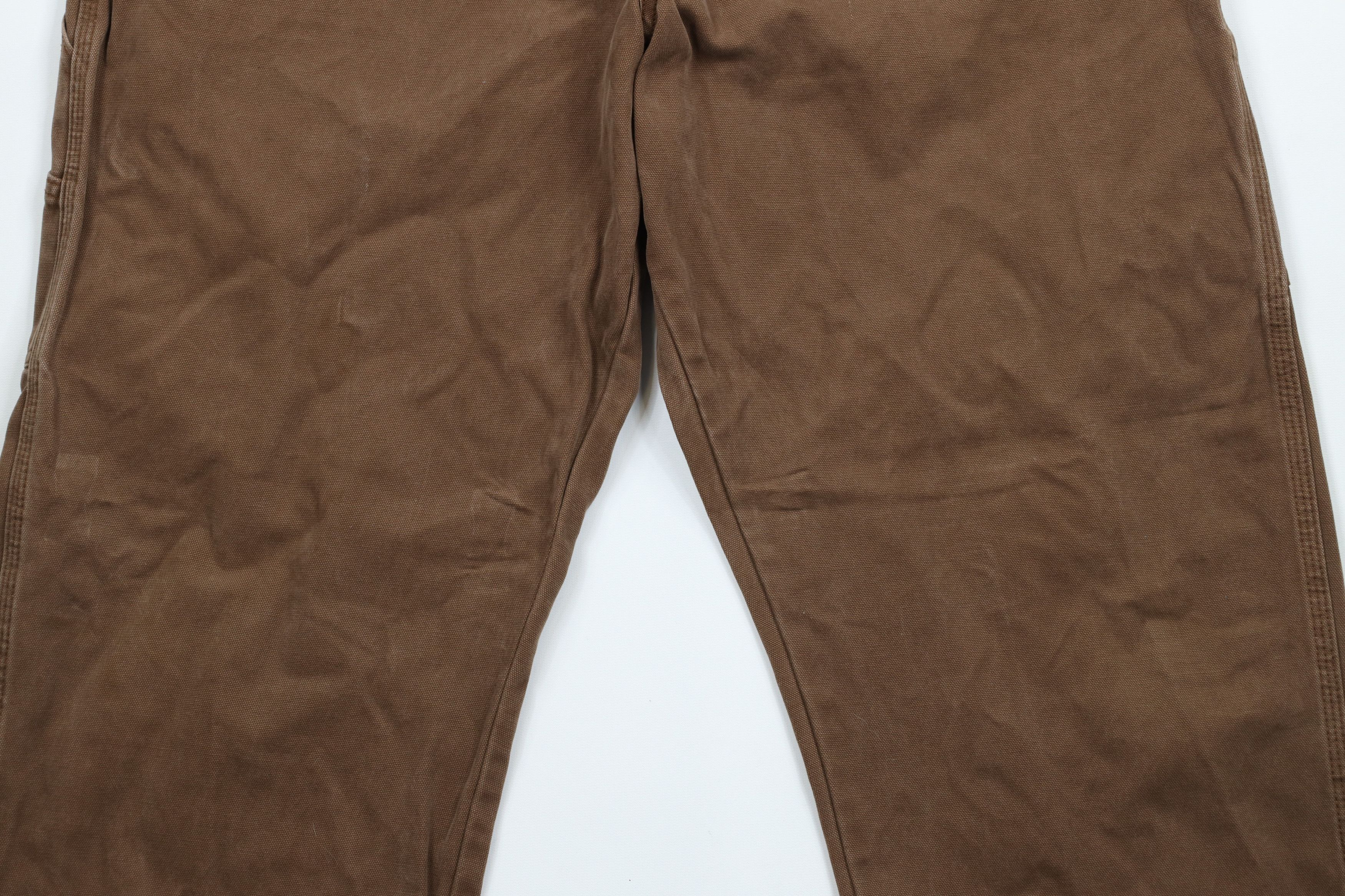 Dickies × Vintage Vintage Dickies Spell Canvas Wide Leg Dungaree Pants Brown Size US 42 / EU 58 - 3 Thumbnail