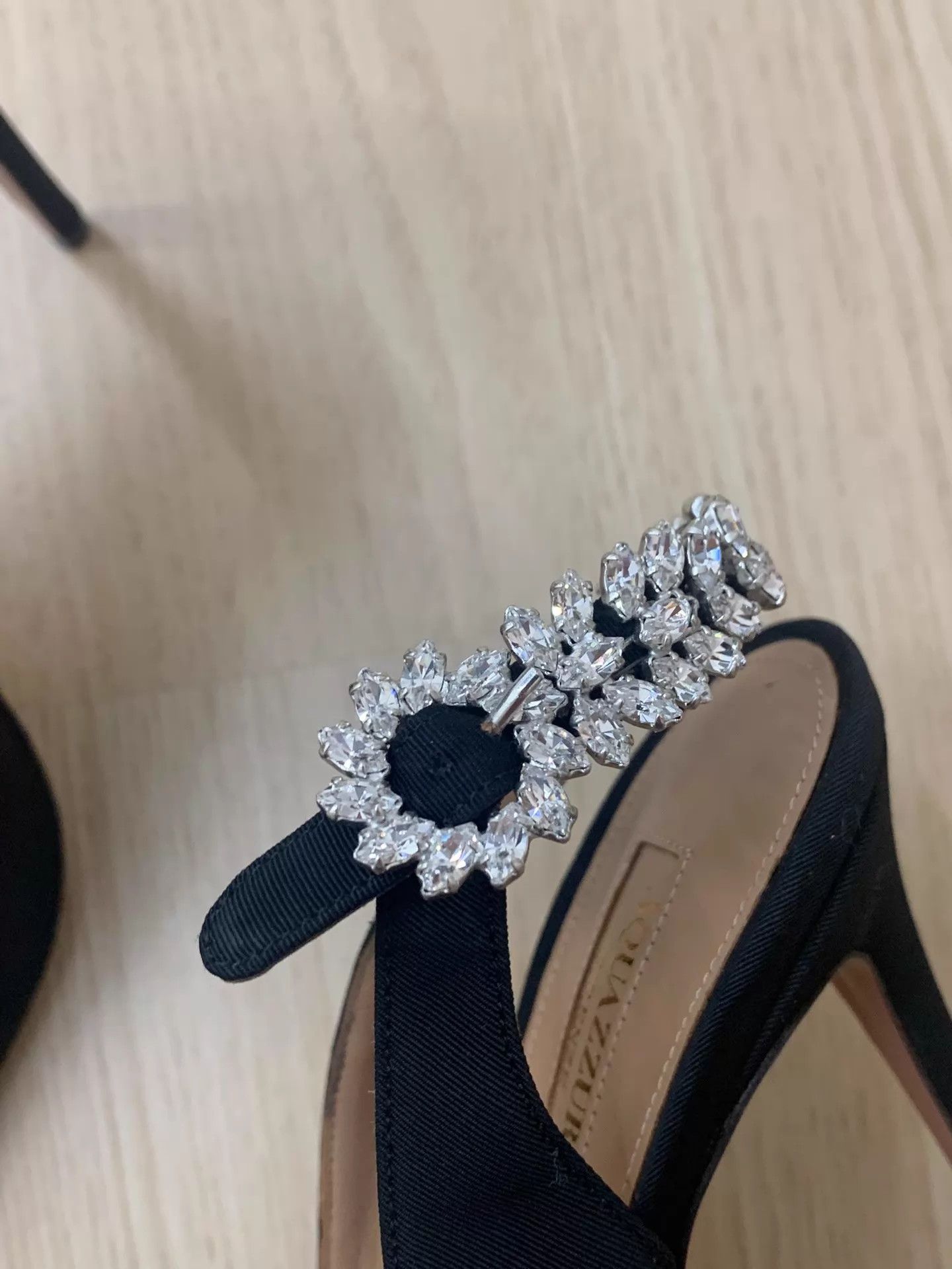 Aquazzura Aquazzura Pineapple Black Crystal Pointy 40 Unworn Size US 9.5 / IT 39.5 - 3 Thumbnail