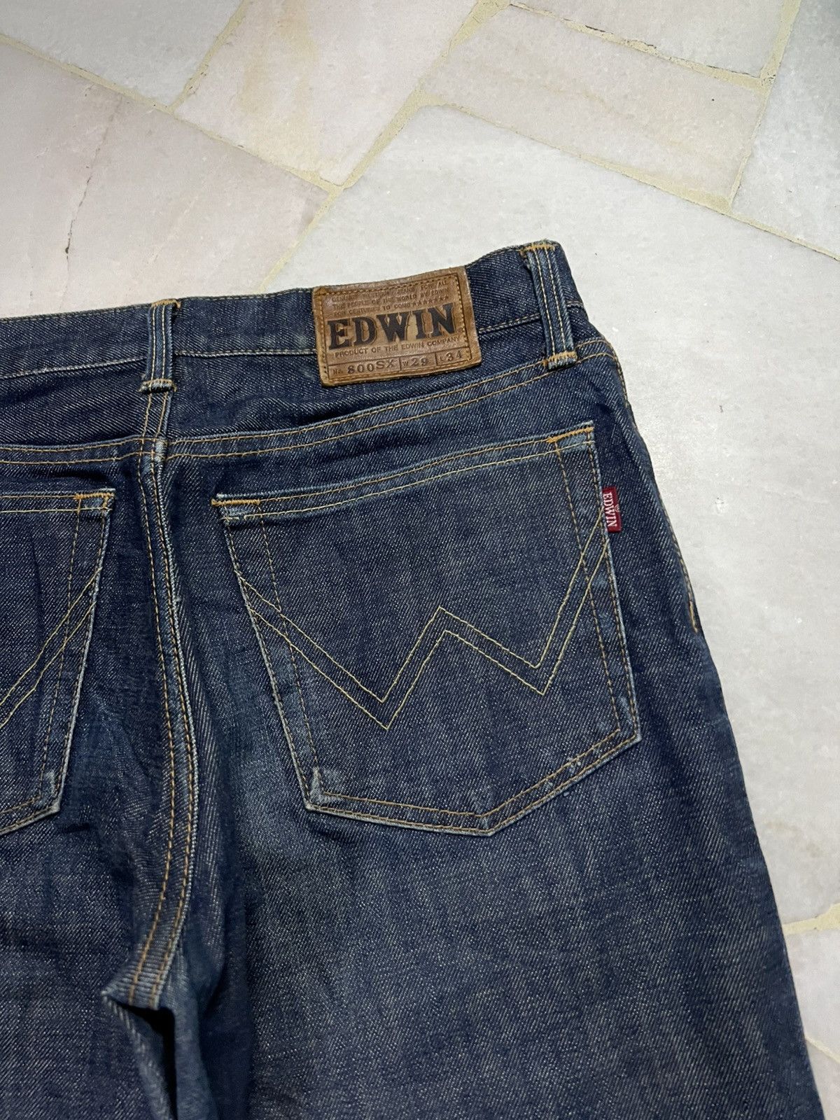 Japanese Brand 💥Flare💥90s Edwin 800SX Distress Bell Bottom Flare Jean Size US 29 - 20 Thumbnail