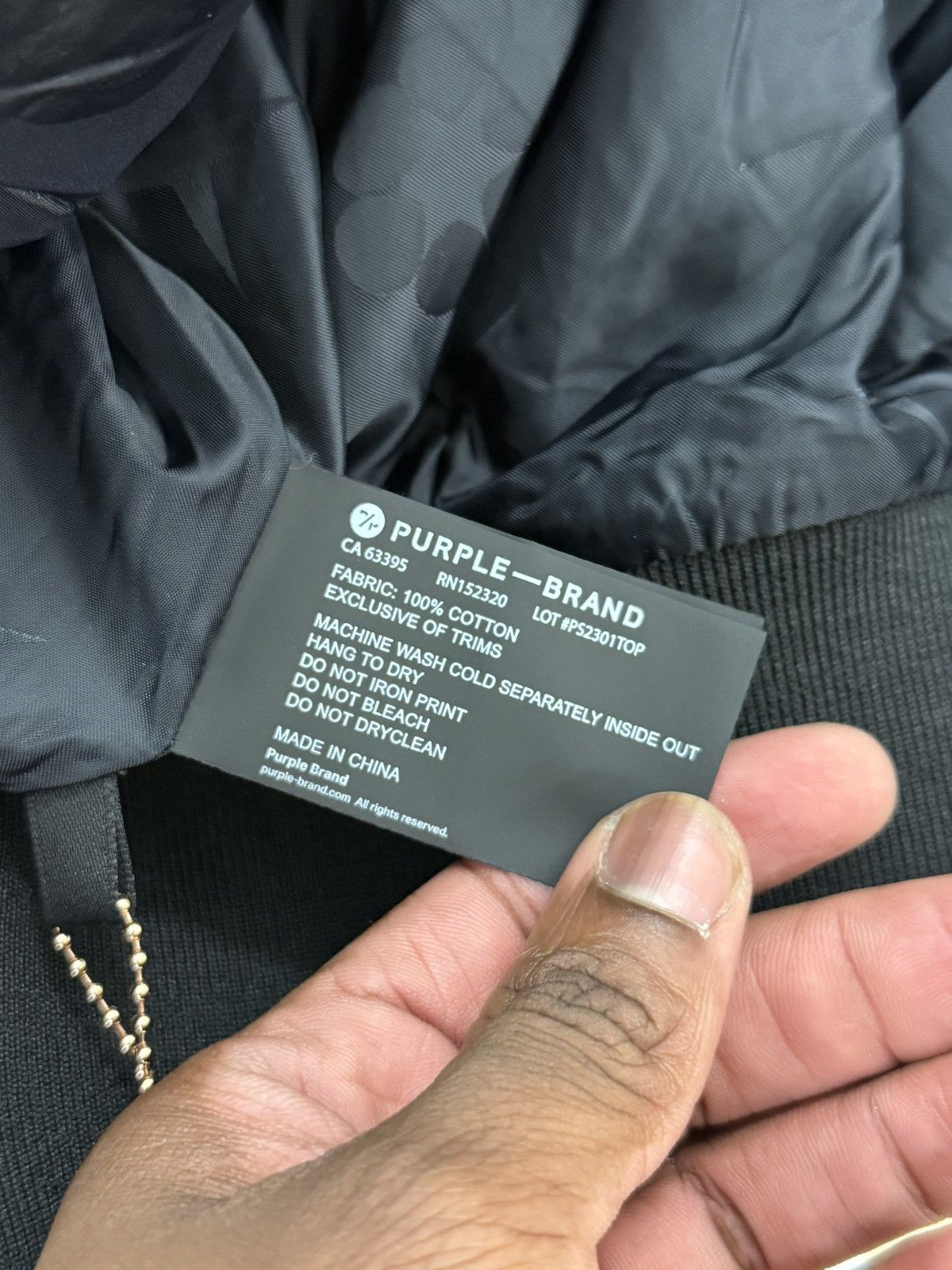 Purple Brand Zip Front Hoodie