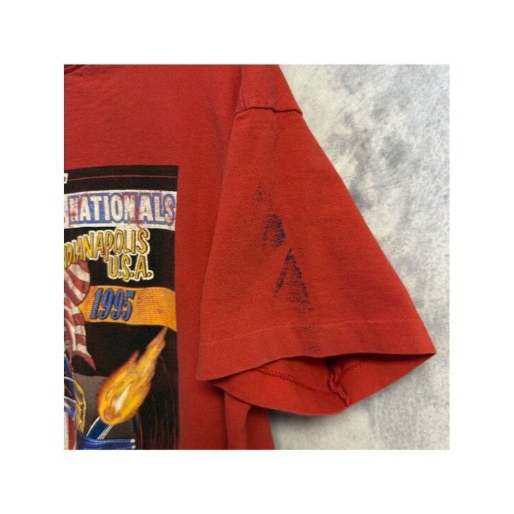 Vintage Vintage 90s NHRA Drag Racing T Shirt Mens XL Red Single Stit Size US XL / EU 56 / 4 - 7 Thumbnail