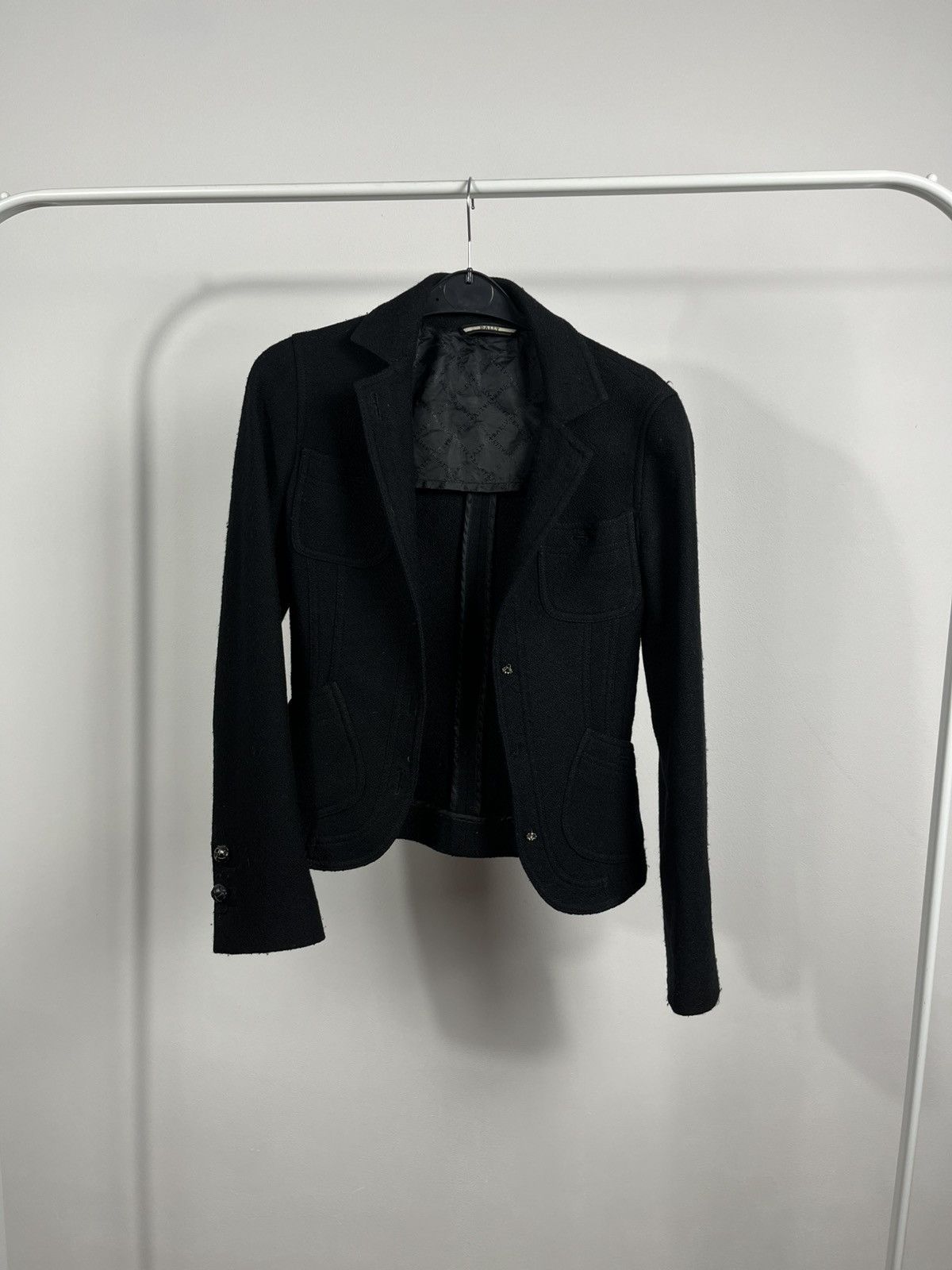 Bally Bally Made in Italy Black Wool Blazer Jacket Size S / US 4 / IT 40 - 1 Thumbnail