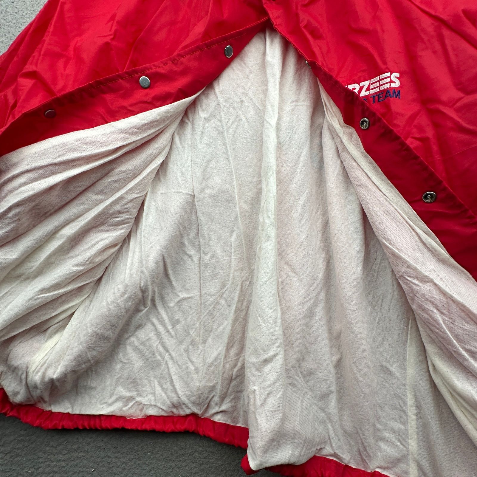 Jerzees Vintage 90s Jerzees Russell Racing Team Jacket Mens XL Red Size US XL / EU 56 / 4 - 10 Thumbnail