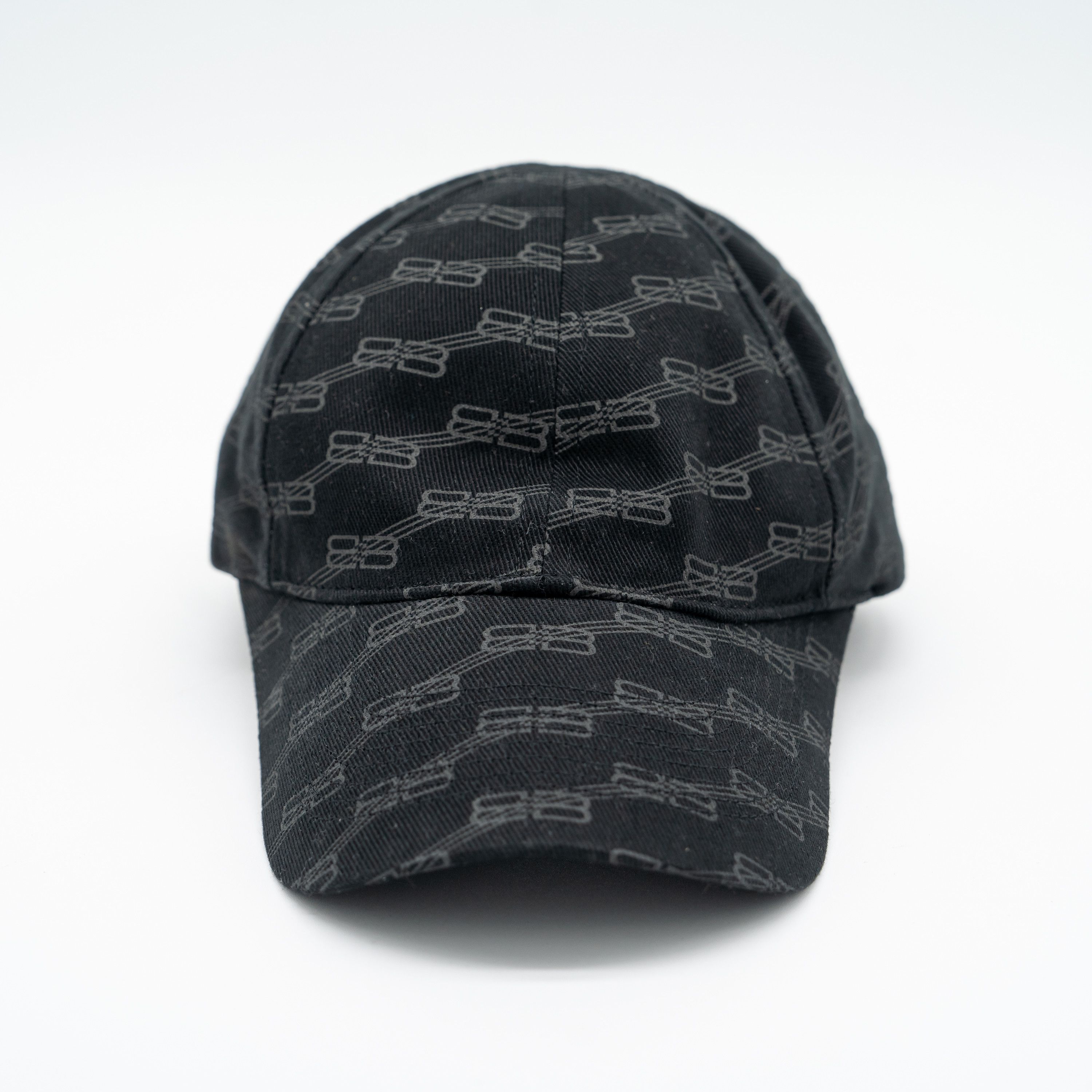 Balenciaga S Balenciaga BB Monogram Baseball Hat Cap Black Strap Size ONE SIZE - 2 Thumbnail