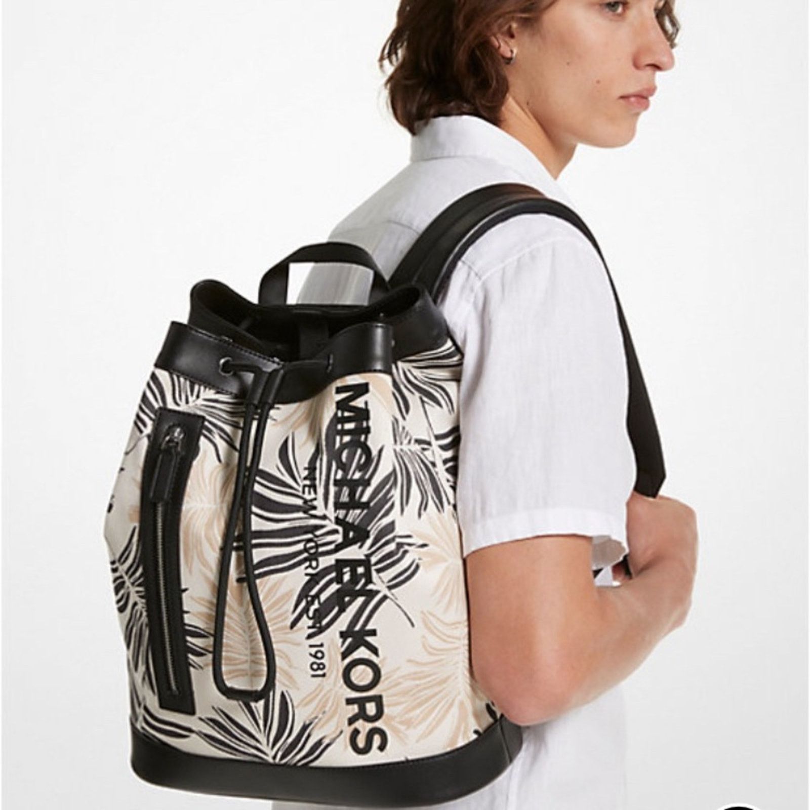 Michael Kors Michael Kors Cooper Palm Jacquard Mariner Backpack Size ONE SIZE - 1 Thumbnail