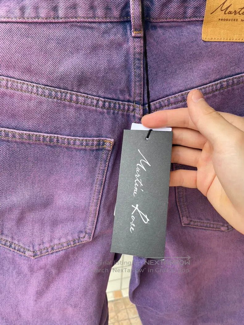 Martine Rose Martine Rose Size xs Pink-purple washed jeans Size US 29 - 3 Thumbnail