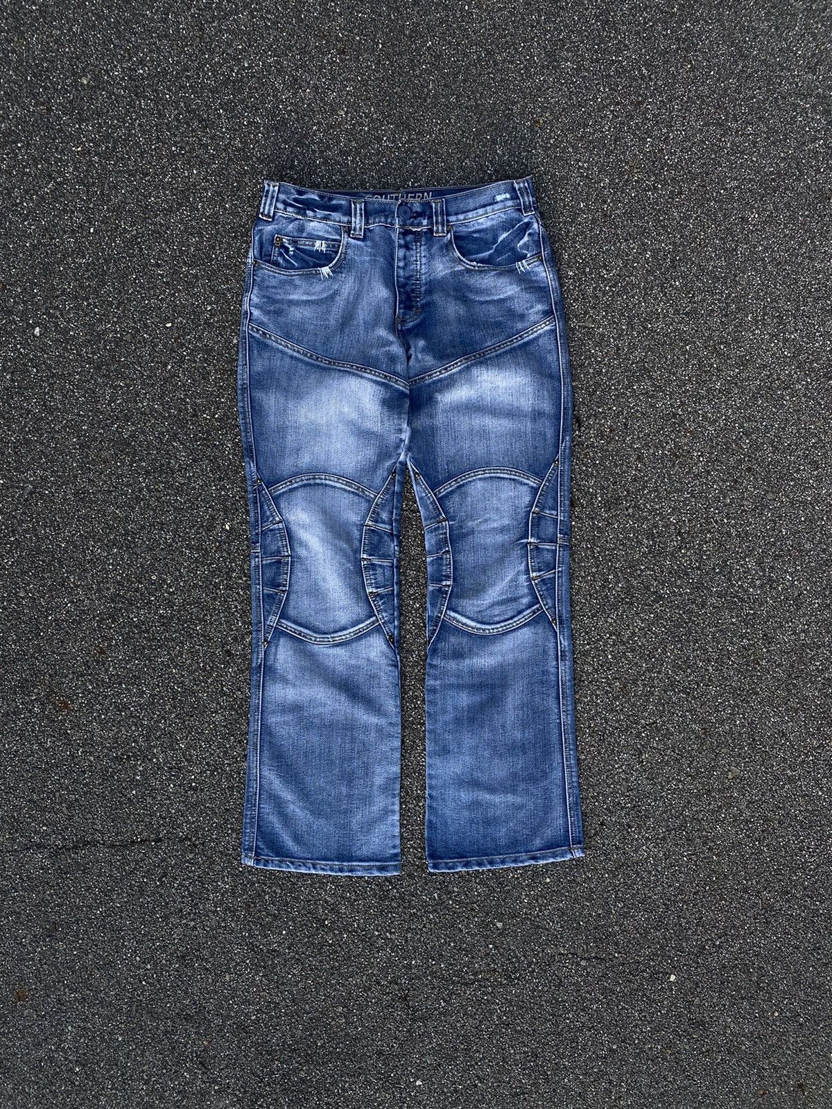 Japanese Brand × Vintage Southern Knee Patch Jeans Size US 32 / EU 48 - 3 Thumbnail
