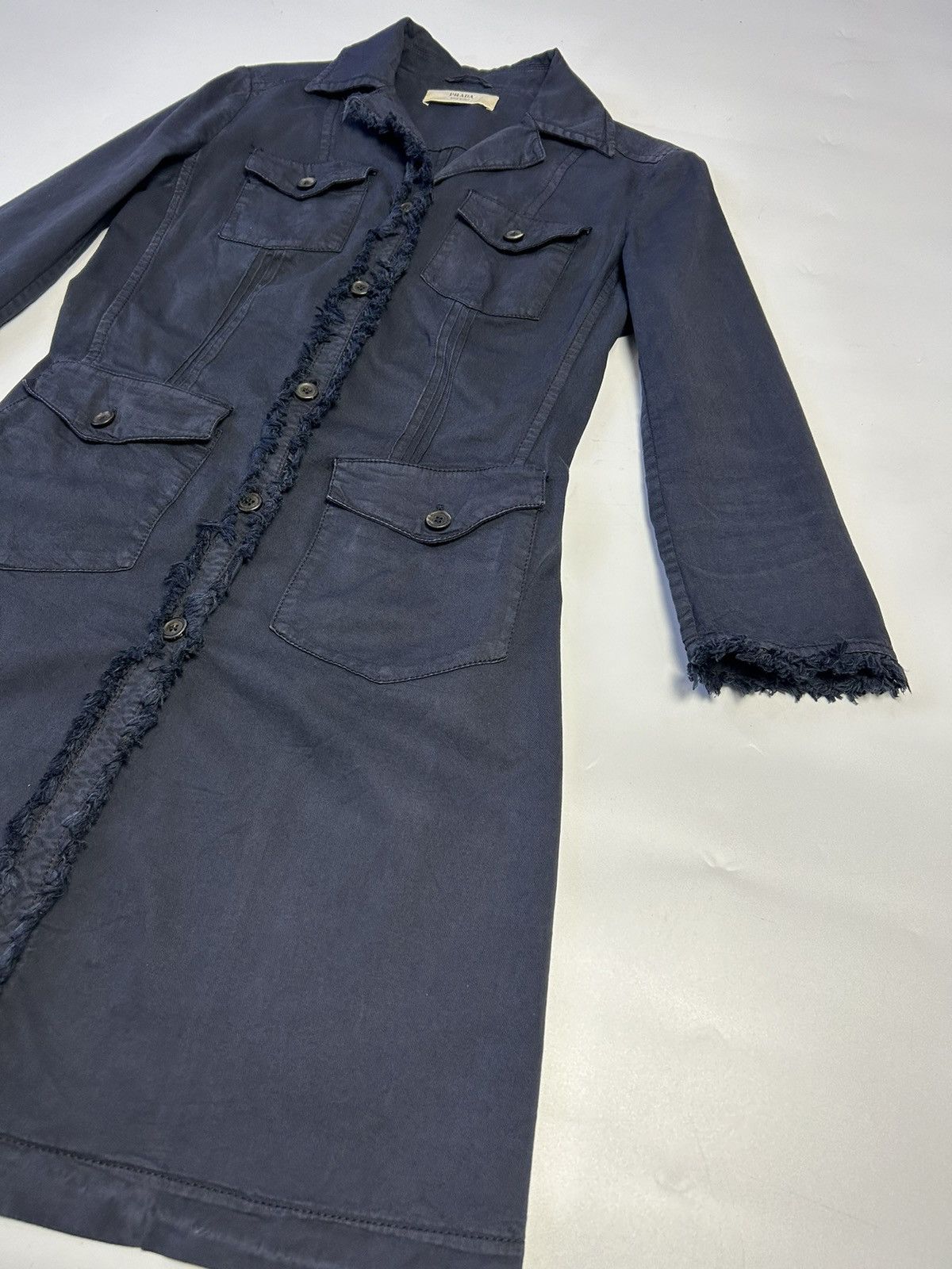 Prada PRADA COTTON LONG JACKET MADE IN ITALY Size M / US 6-8 / IT 42-44 - 2 Thumbnail