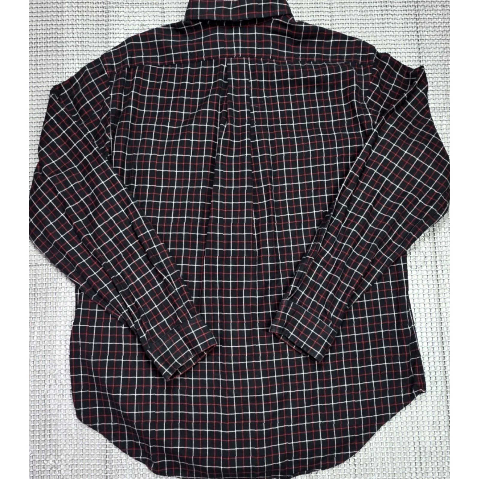 Polo Ralph Lauren Polo Ralph Lauren Shirt Men L Black Plaid Flannel Work Shirt Long Sleeve Button-Up Size US L / EU 52-54 / 3 - 7 Thumbnail