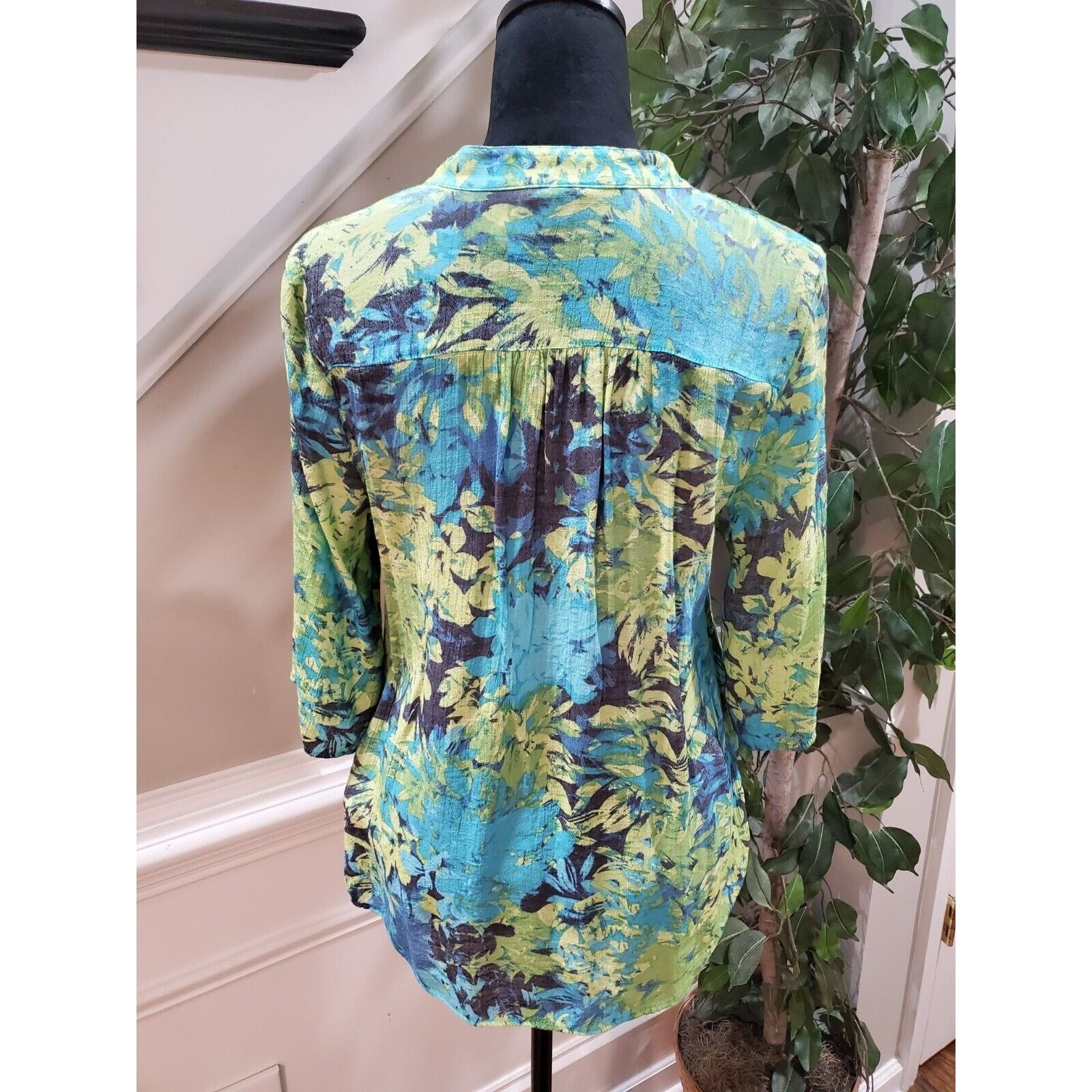Other Ruby Rd. Floral Viscose Long Sleeve Button Down Shirt Small Size S / US 4 / IT 40 - 7 Thumbnail