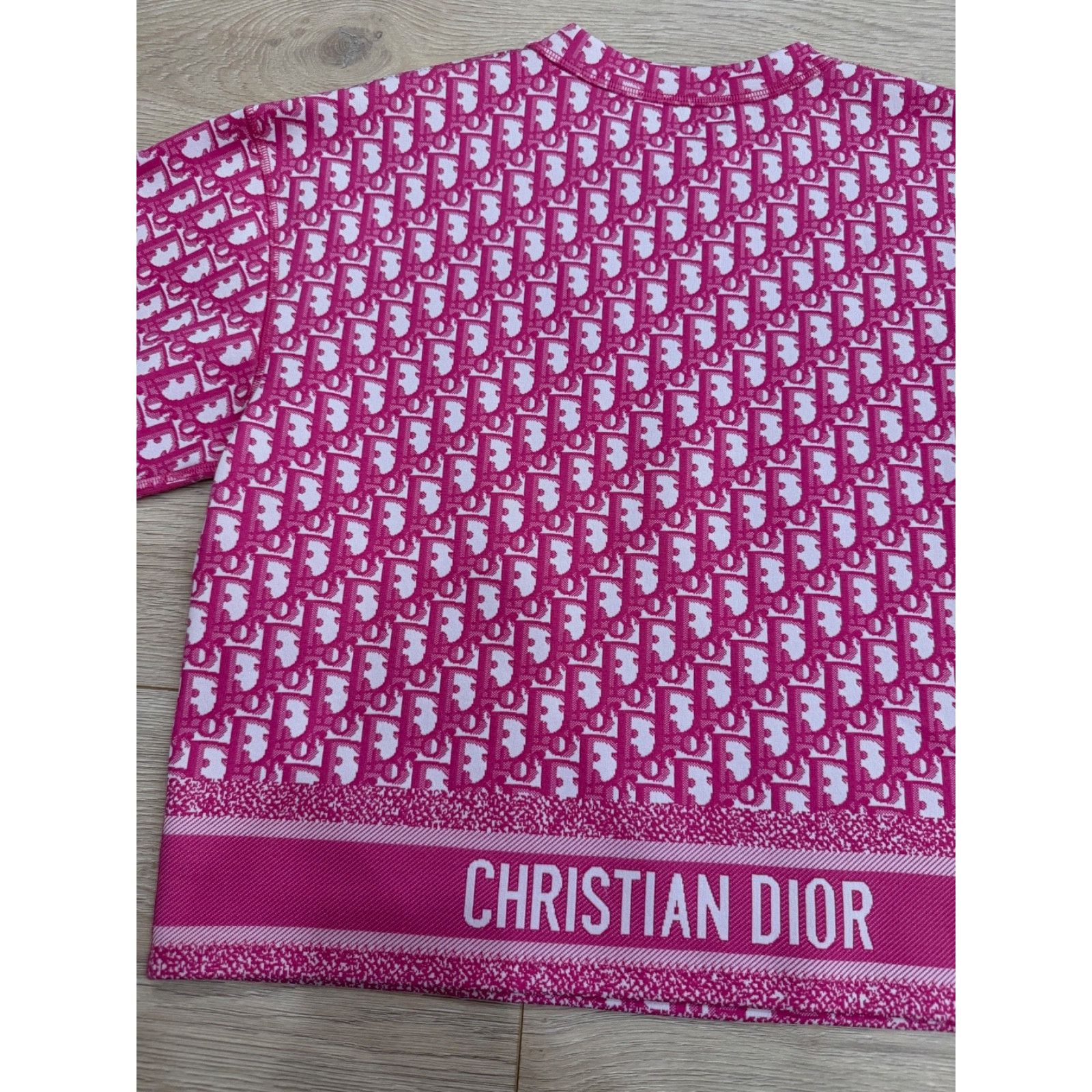 Dior Dior Jacquard Oblique Logo Pink White Short Sleeve Shirt 34 Size XS / US 0-2 / IT 36-38 - 18 Thumbnail