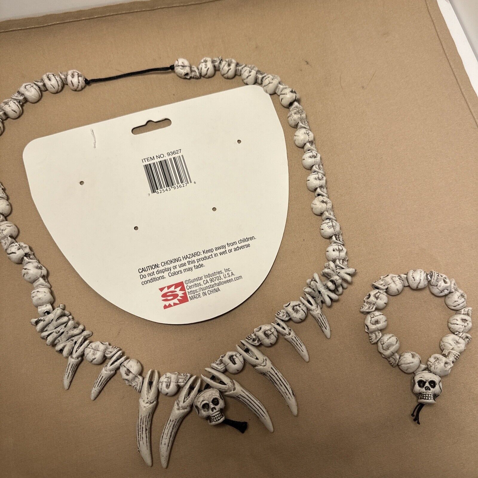 Other Gothic Faux Skul Set Bones Teeth Necklace Bracelet Voodoo Size ONE SIZE - 7 Thumbnail