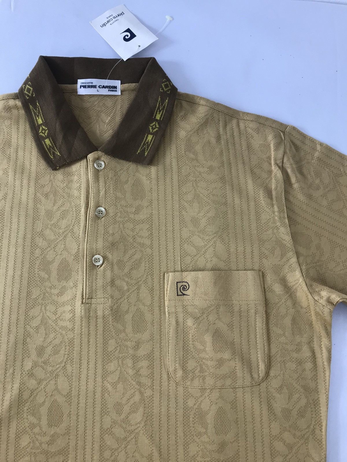 Pierre Cardin 90s Pierre Cardin Paris Tricot Single Pocket Polo Tee Size US M / EU 48-50 / 2 - 4 Thumbnail