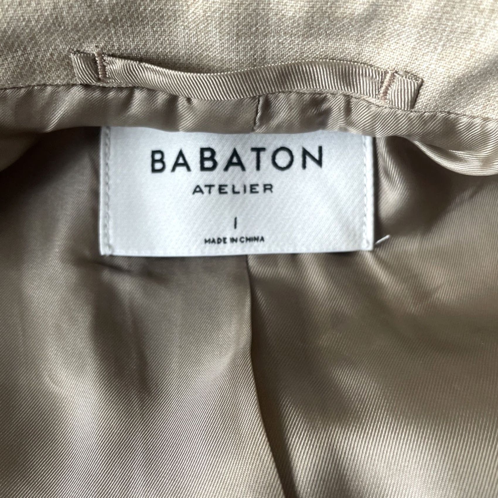 Vintage Babaton Blazer Womens Size 1 Beige Sport Jacket Office Career Aritzia Jacket Single-Breasted Notch Lapel Mens No Size XS / US 0-2 / IT 36-38 - 3 Thumbnail