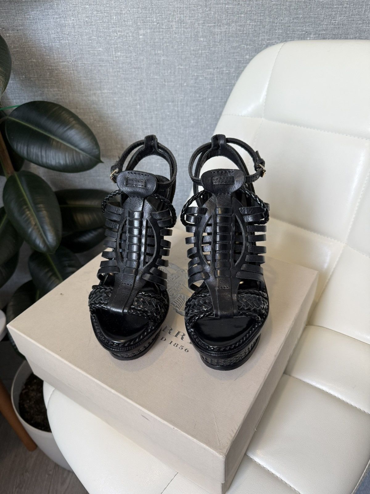 Burberry Burberry Braid Plaits Ryder 140 Platform High Heel Sandals Size US 6 / IT 36 - 14 Thumbnail