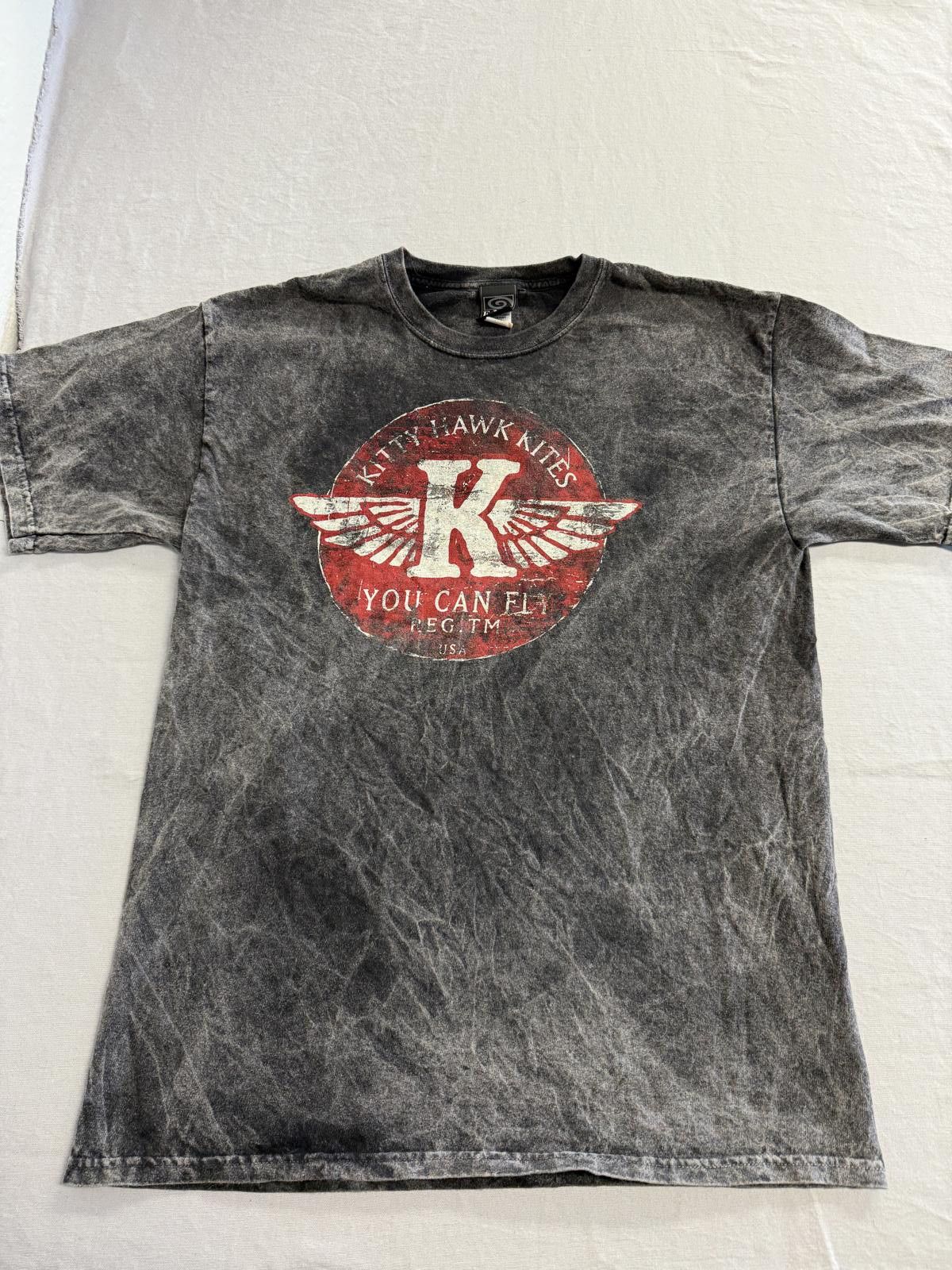 Designer Faded Kitty Hawk Kites T-shirt You Can Fly Stone Washed - L Size US L / EU 52-54 / 3 - 1 Thumbnail