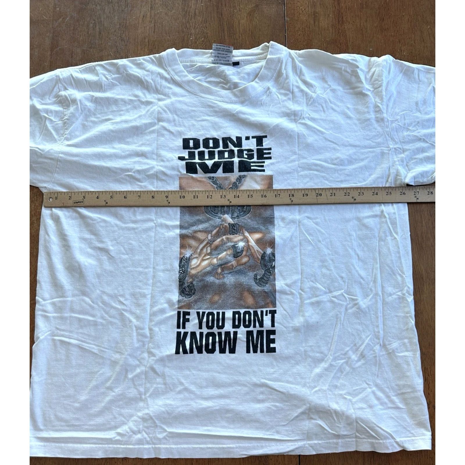 Vintage VINTAGE GMF Givemeface Don’t Judge Me Long Sleeve T Shirt 2XL Grunge Y2K 90s White Mens Size US XXL / EU 58 / 5 - 6 Thumbnail