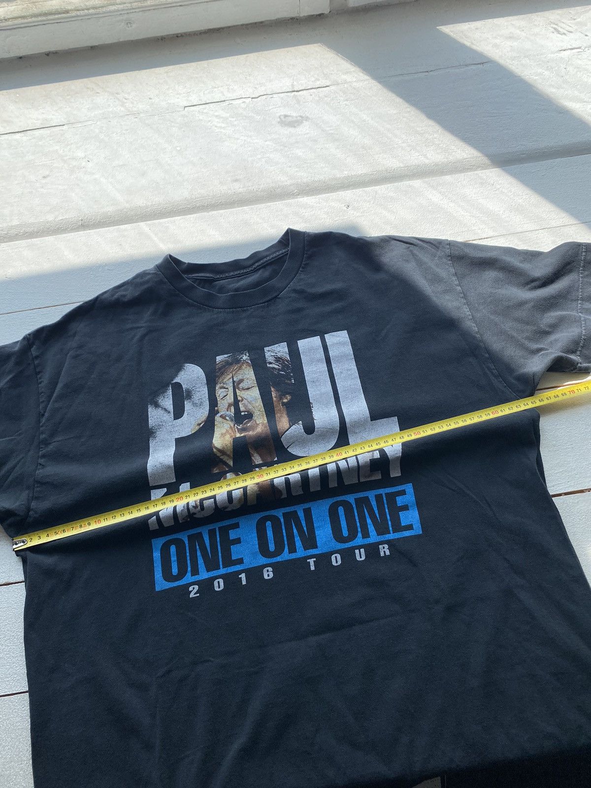 Band Tees 2016 Paul McCartney One On One Tour Faded Black Tee Size US XL / EU 56 / 4 - 10 Thumbnail