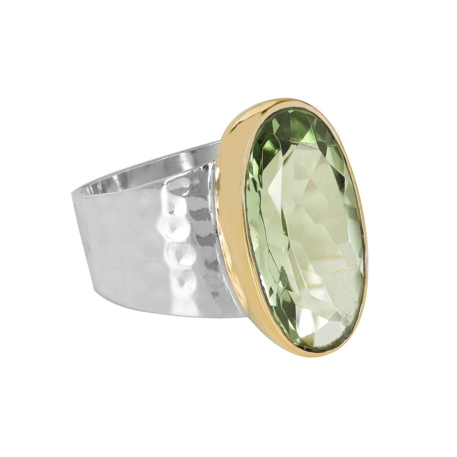Other 925 Sterling Silver Green Amethyst Mirage Ring Size 6 Size ONE SIZE - 4 Thumbnail