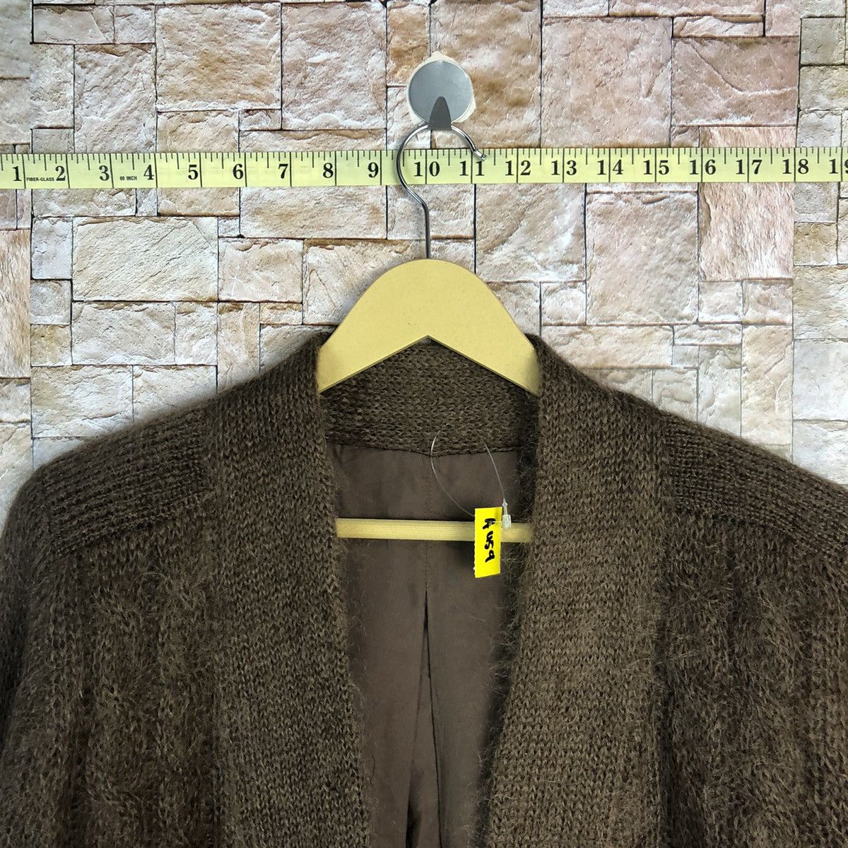 Homespun Knitwear DTL Japan mohair knitwear Brown Cardigan fur #A459 Size US M / EU 48-50 / 2 - 4 Thumbnail