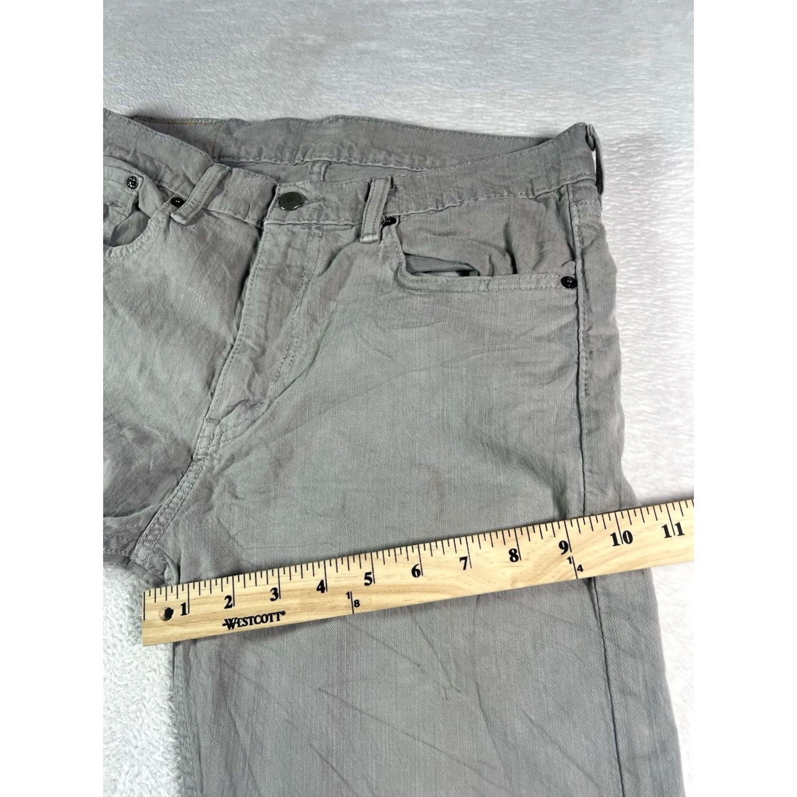 Levi's VTG Levi's 513 Jeans Mens 31x30 Gray Denim Distressed Workwear Slim Straight 5-Pocket Mens Size US 31 - 6 Thumbnail