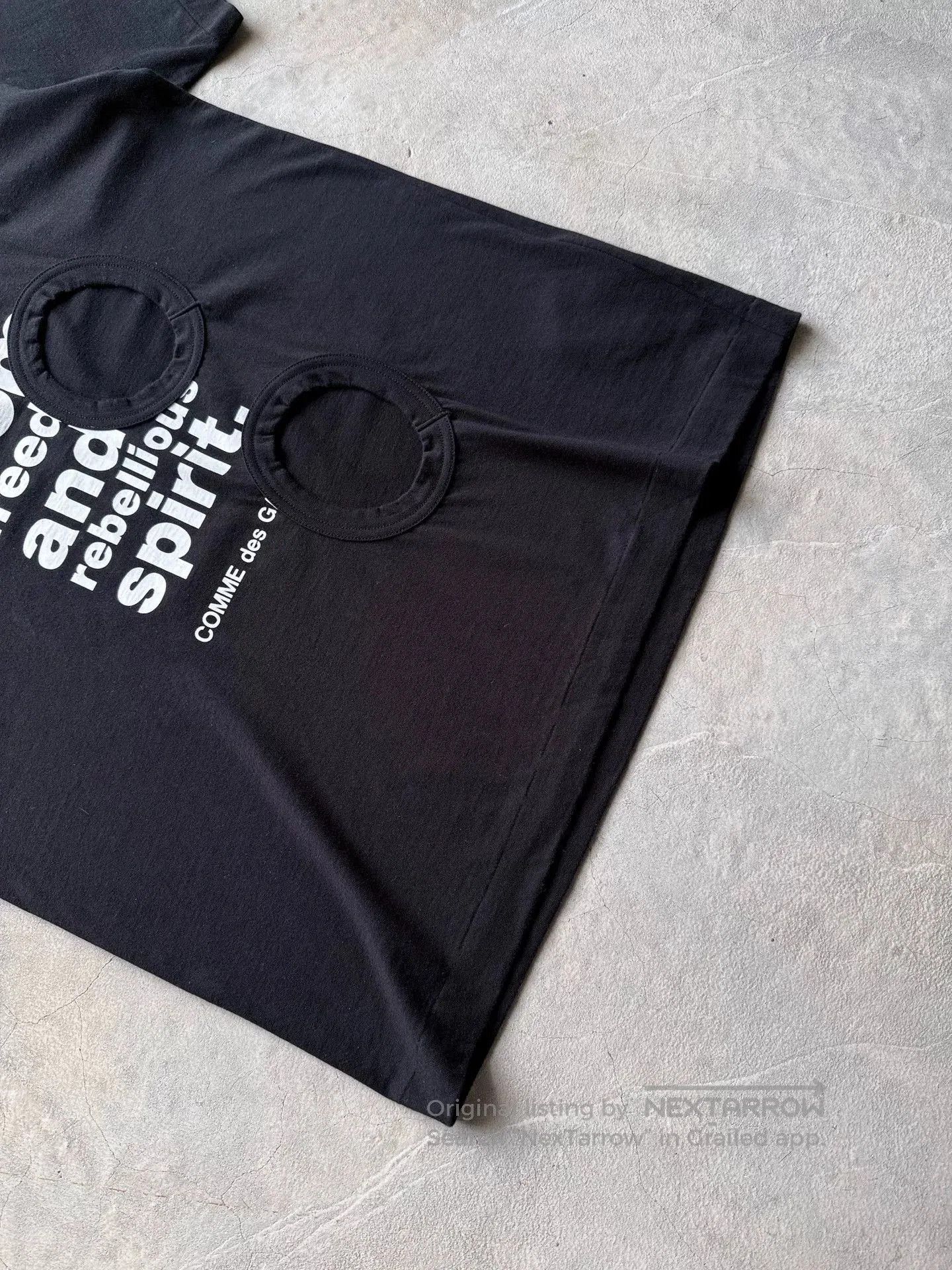 Comme des Garcons Homme Plus Comme des Garçons Homme Plus 14AW Slogan Hole Tee. Size US M / EU 48-50 / 2 - 4 Thumbnail
