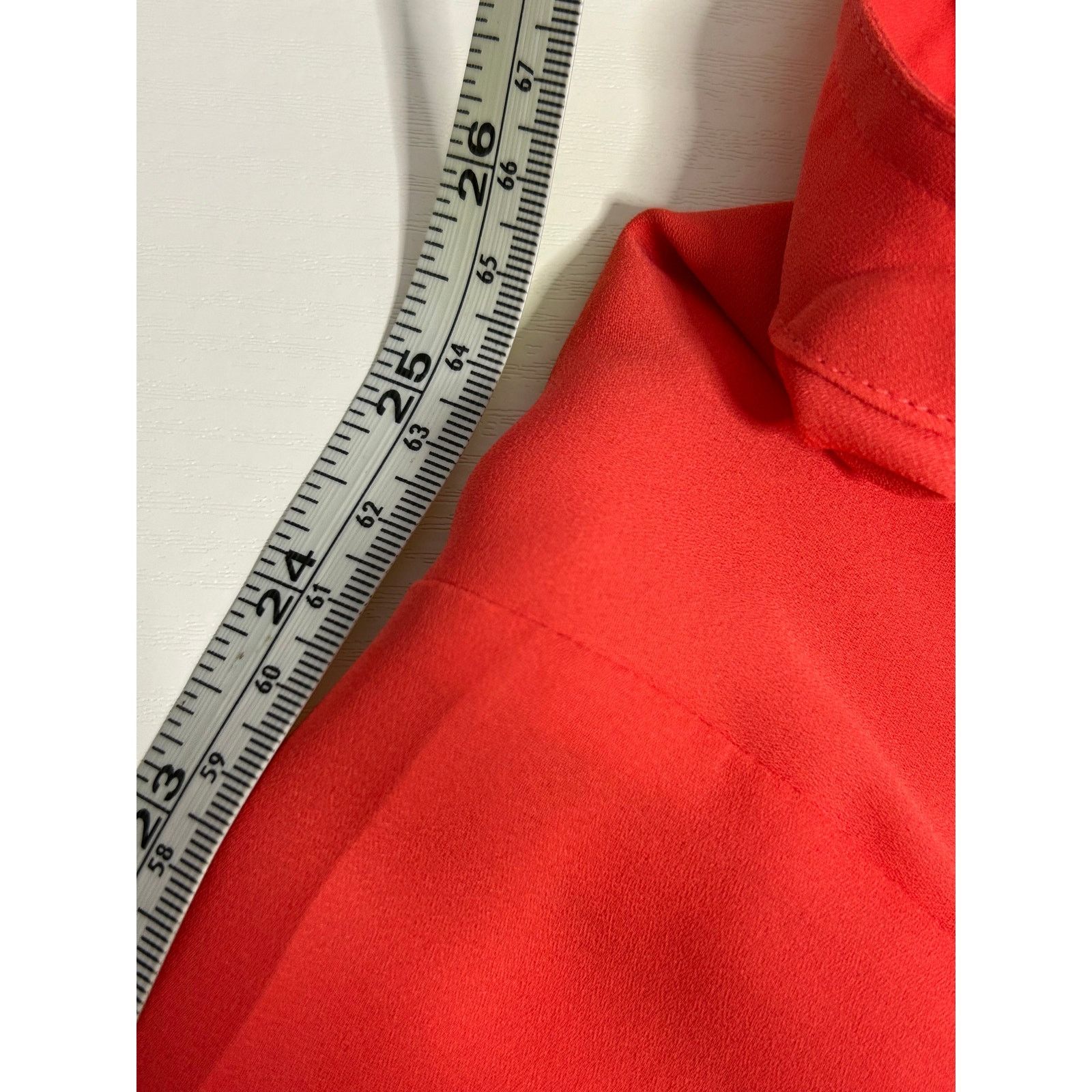 Apt. 9 Apt. 9 Coral Collarless Tunic Blouse Roll Tab Sleeves 1X Size XXL / US 16-18 / IT 52-54 - 8 Thumbnail