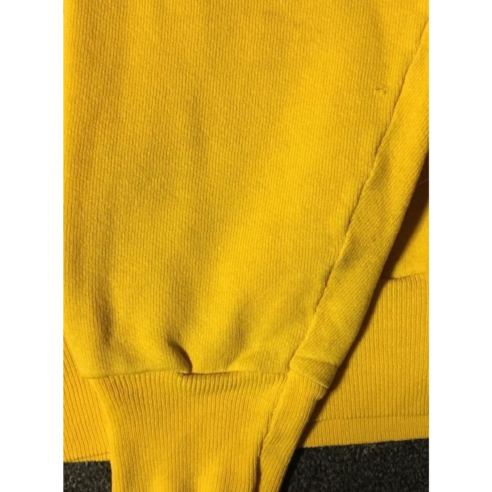 Vintage VINTAGE Vaporwave Hoodie Men L Yellow 70s 80s faded distressed USA Skate Surf Grunge Punk Biker Track Boxy Pullover Shirt Size US L / EU 52-54 / 3 - 3 Thumbnail
