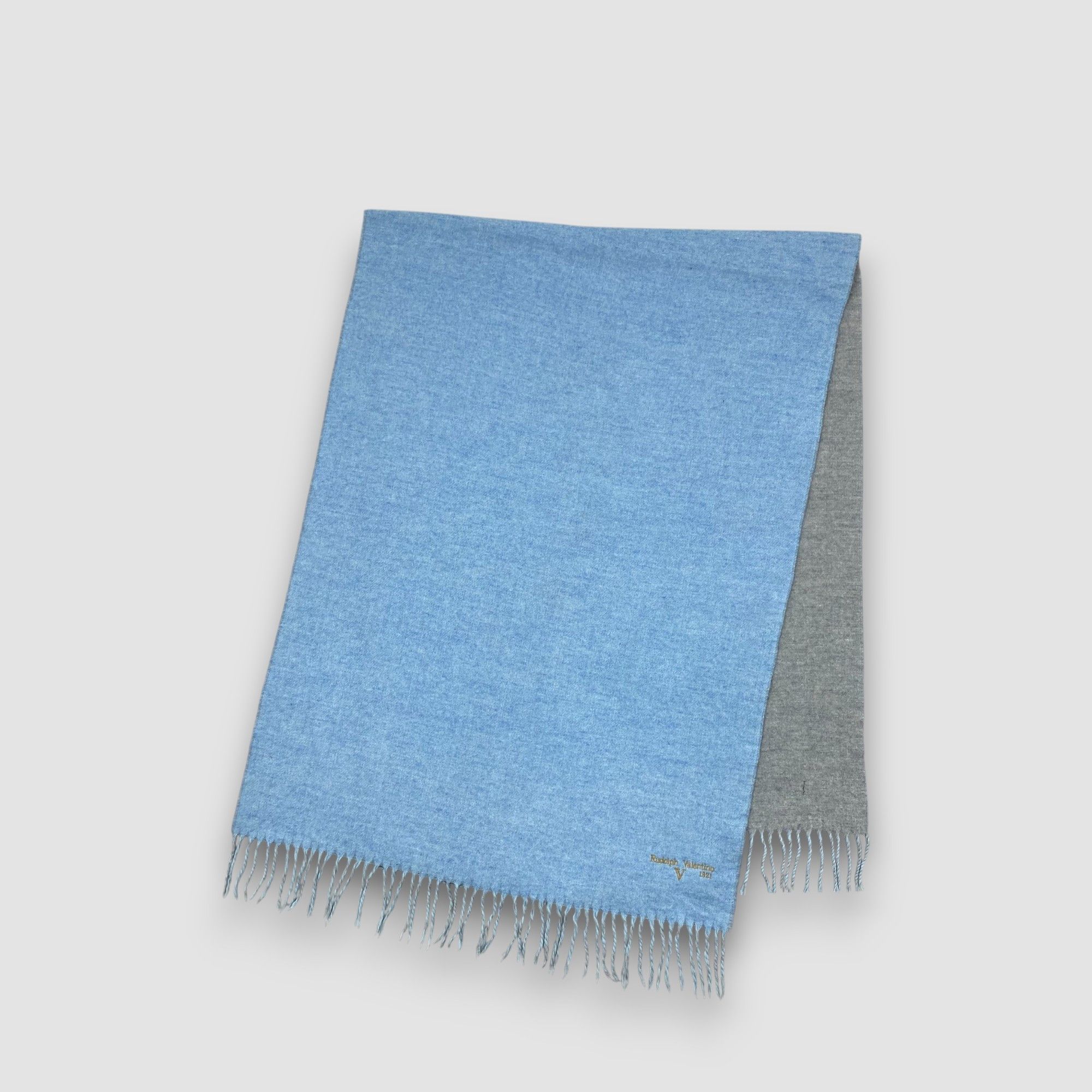 Japanese Brand Vintage Rudolph Valentino Scarf Muffler Fringe Wool Scarves Size ONE SIZE - 4 Thumbnail