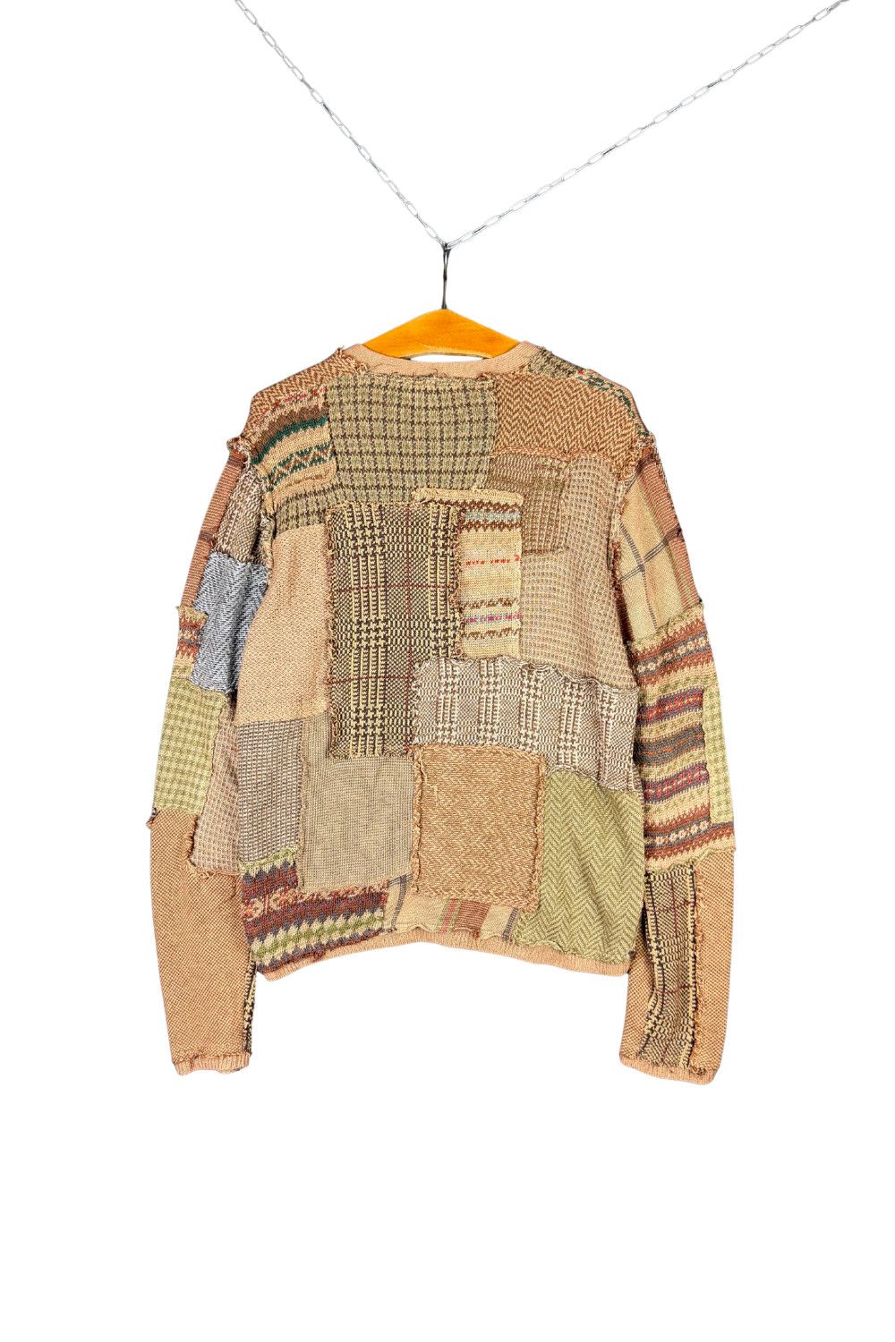 Polo Ralph Lauren ss05 Ralph Lauren Patchwork Tweed Cardigan – Early 2000s Size US L / EU 52-54 / 3 - 2 Thumbnail
