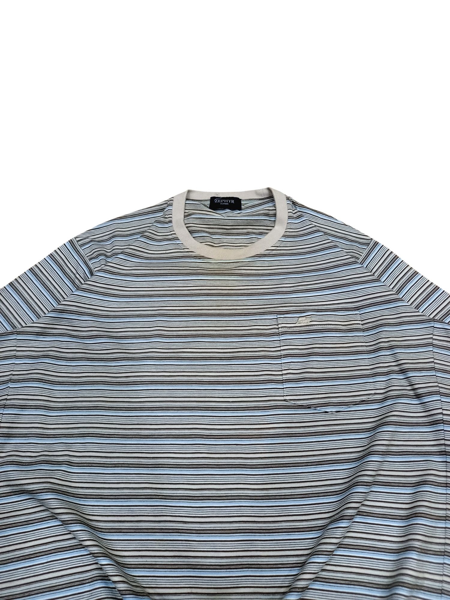 Yohji Yamamoto Rare! Vintage 80s D'Urban X Zephyr Retro Stripe Tee Size US L / EU 52-54 / 3 - 3 Thumbnail