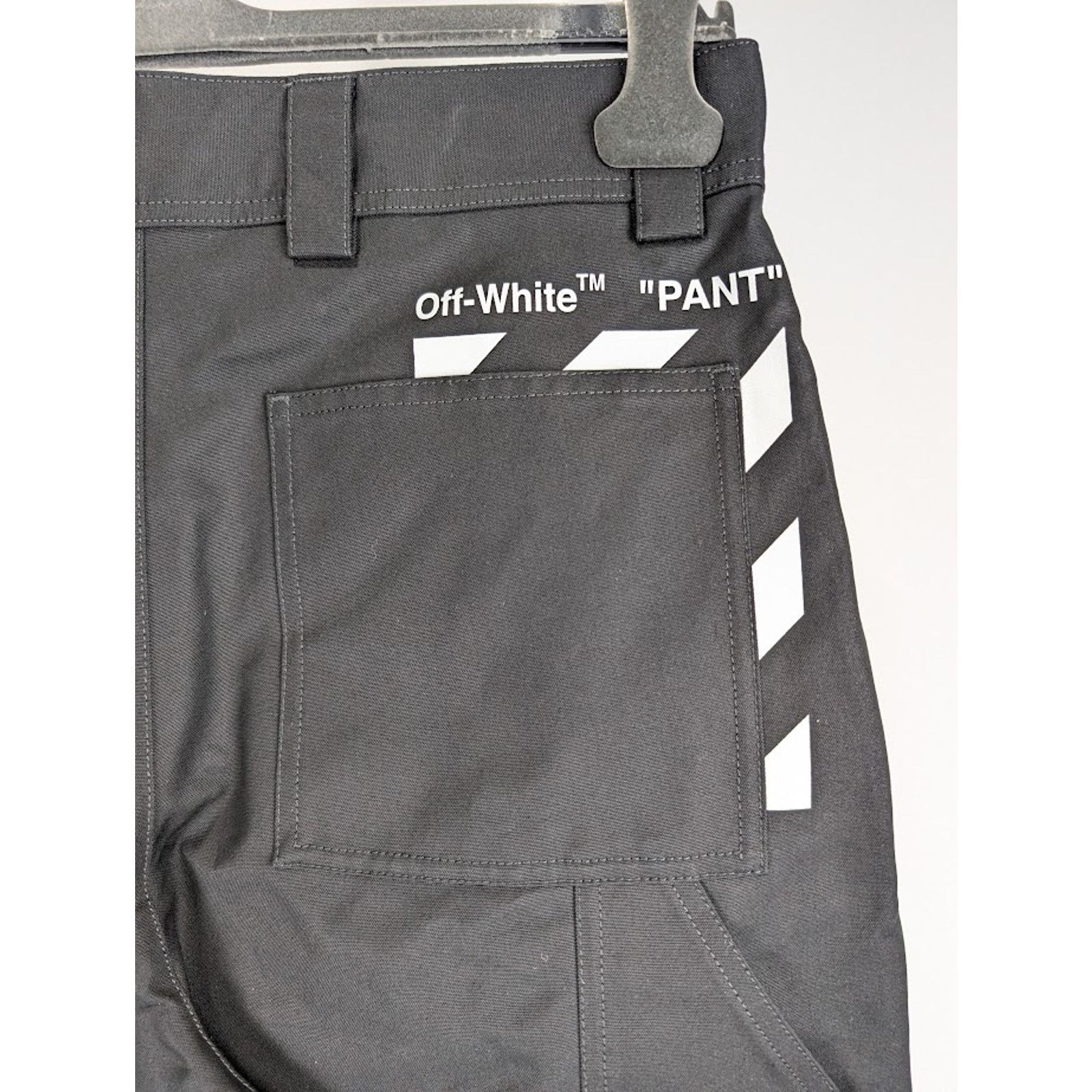 Off-White o1rshd1 Diag Pkt Carpenter Pant in Black/White Size US 34 / EU 50 - 16 Thumbnail