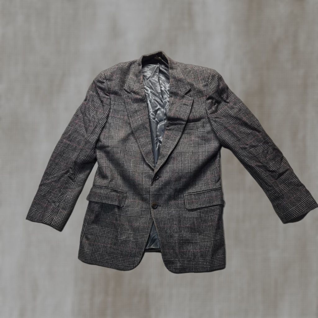 Camel VINTAGE ACTWU Union Made Camelhair Sport Coat Gray Adult Mens Large Jacket? Size L / US 10 / IT 46 - 1 Thumbnail