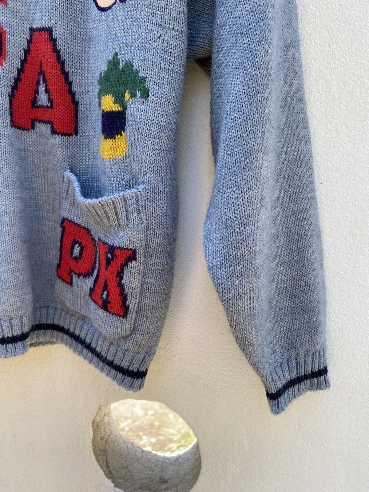 Designer × Vintage POPEYE Gray V-Neck Sweater Size L / US 10 / IT 46 - 13 Thumbnail