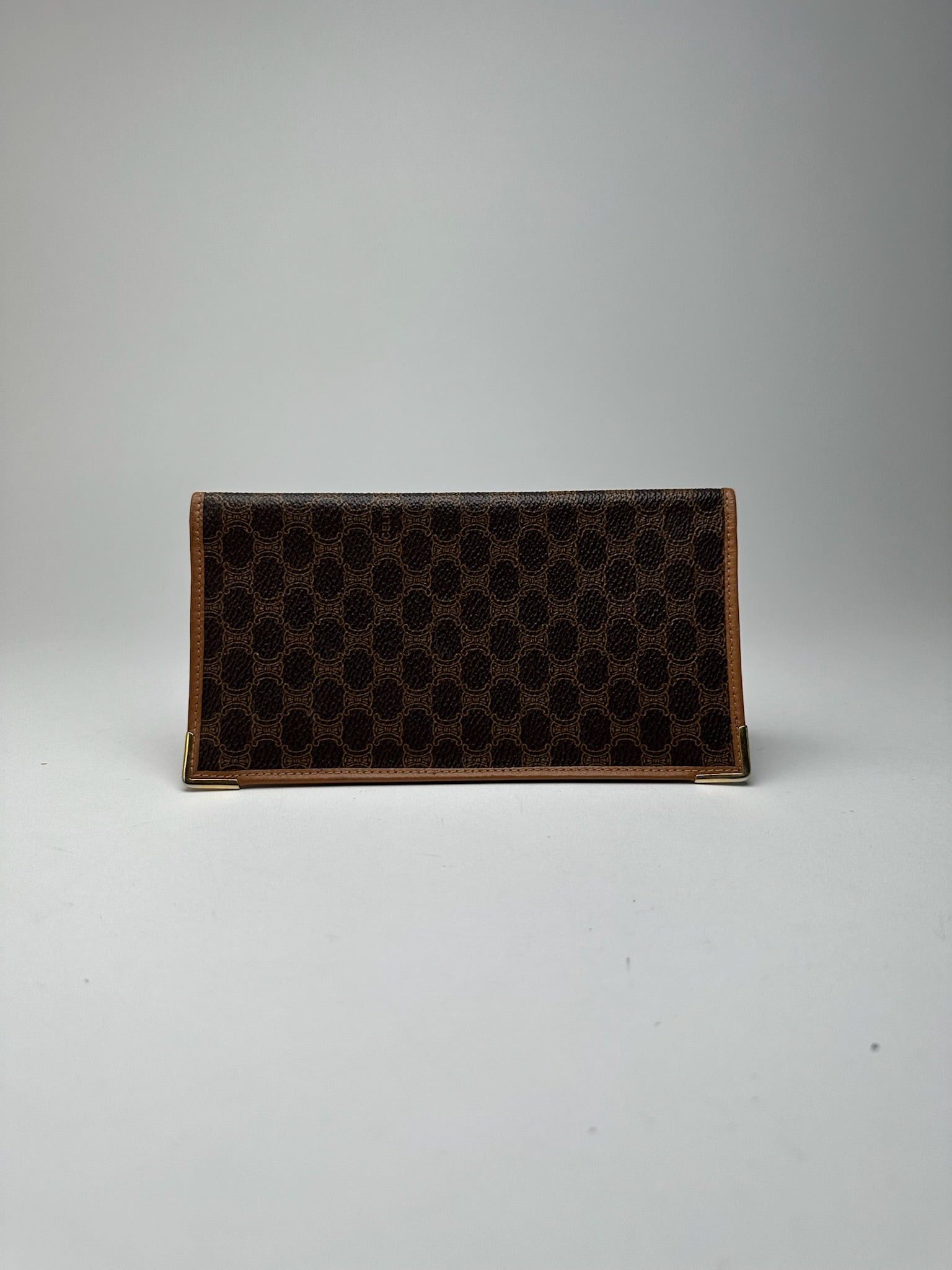 Celine Vintage Leather Monogram ID holder card holder brown Size ONE SIZE - 1 Thumbnail