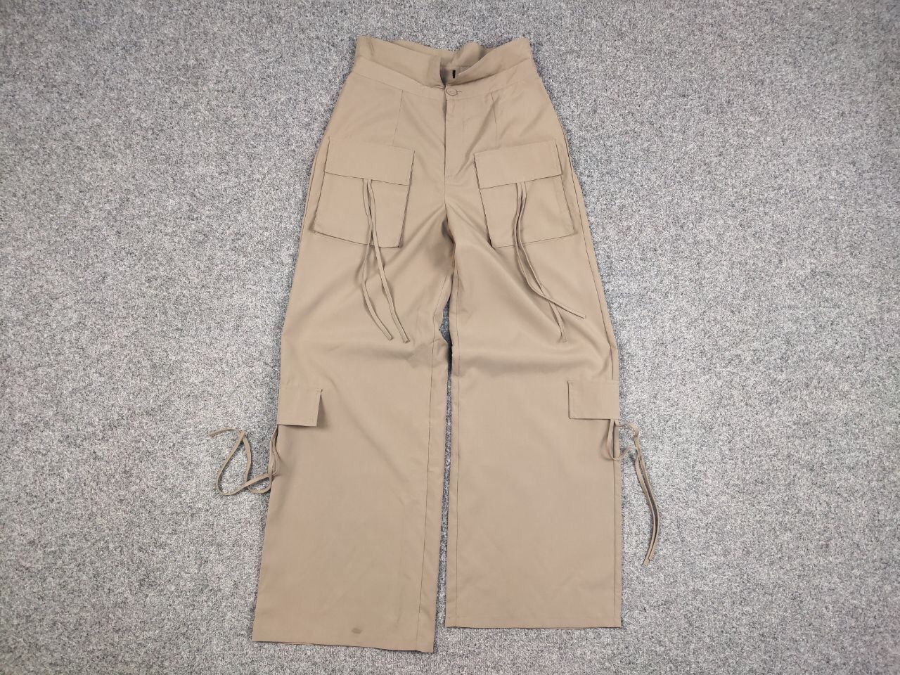 Japanese Brand Vintage 90's Japan Style Baggy Beige Womens Cargo Pants Size 28" / US 6 / IT 42 - 13 Thumbnail