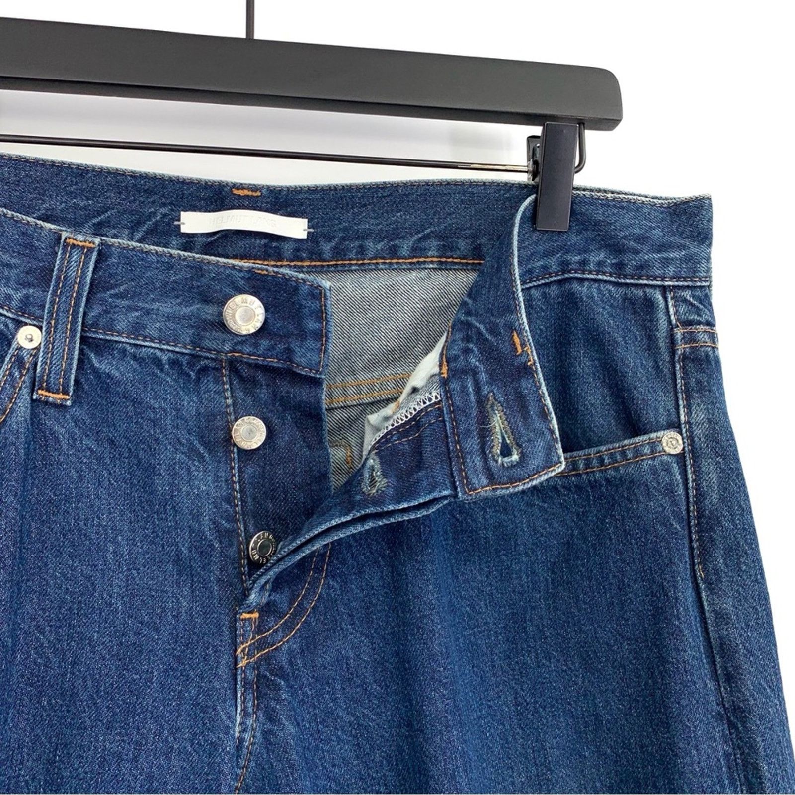 Helmut Lang HELMUT LANG Unisex Low Rise Slim Leg Jean Blue Denim 32M Size US 32 / EU 48 - 6 Thumbnail