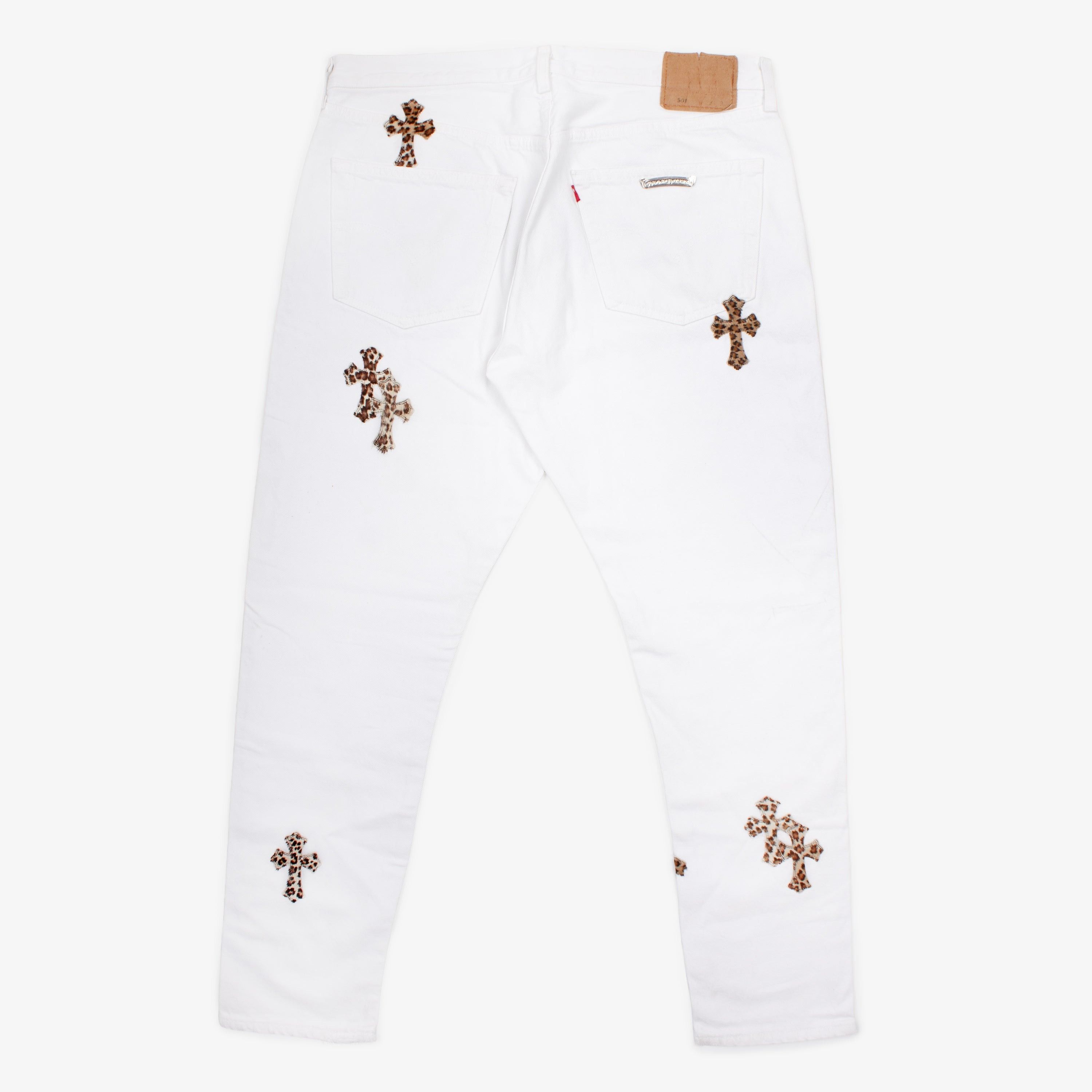 Chrome Hearts CHROME HEARTS LEOPARD CROSS PATCH DENIM JEANS Size US 34 / EU 50 - 3 Thumbnail