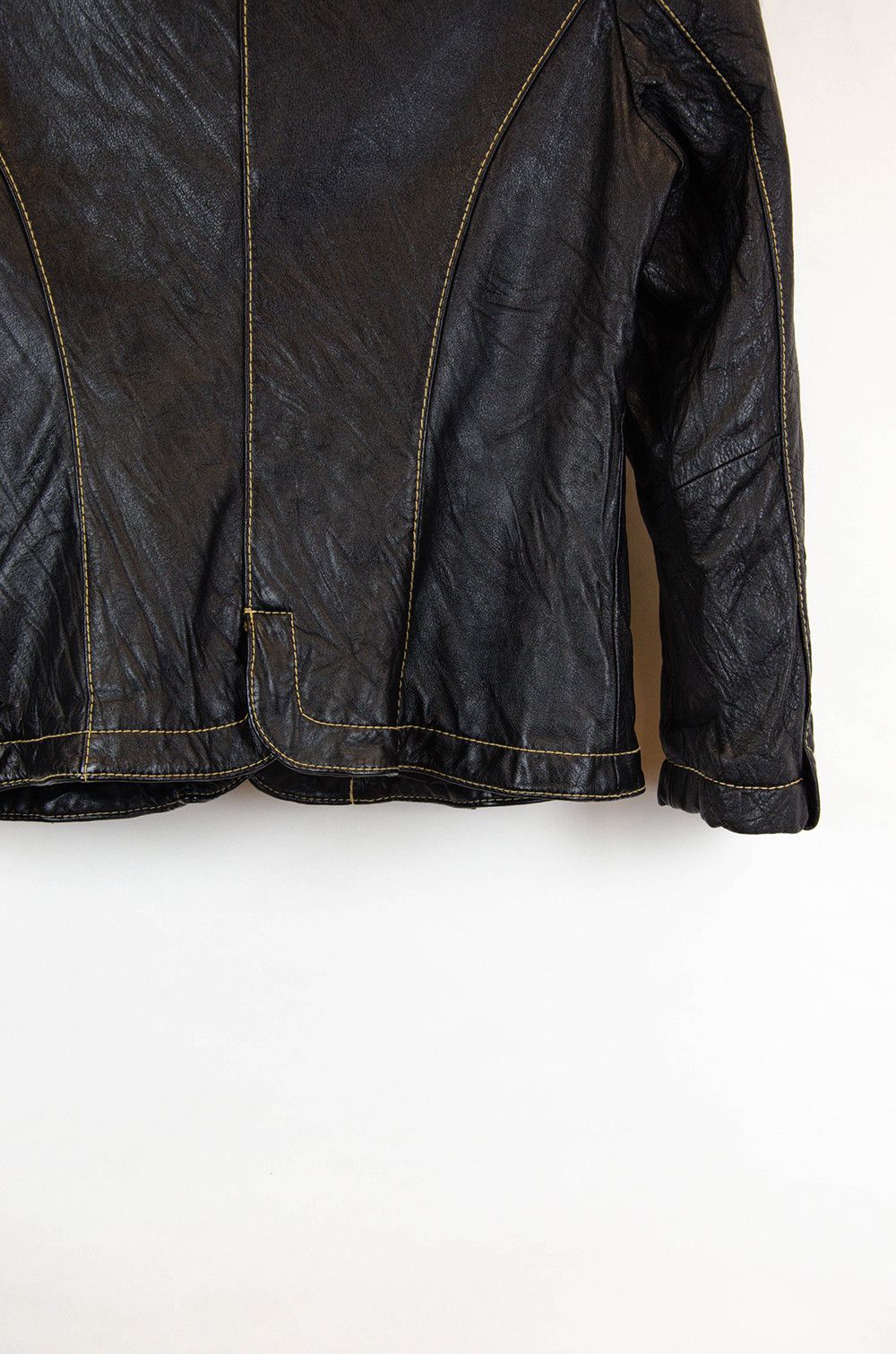 Vintage LEONARDO Vintage Leather Blazer S/M – Black Size S / US 4 / IT 40 - 8 Thumbnail