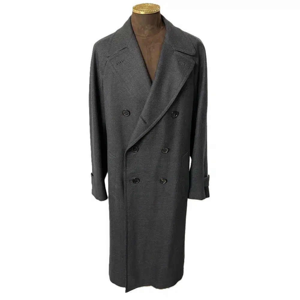 Tom Ford o1loc1c0725 412R40 Double Breasted Wool Coat in Dark Grey Size US M / EU 48-50 / 2 - 1 Preview