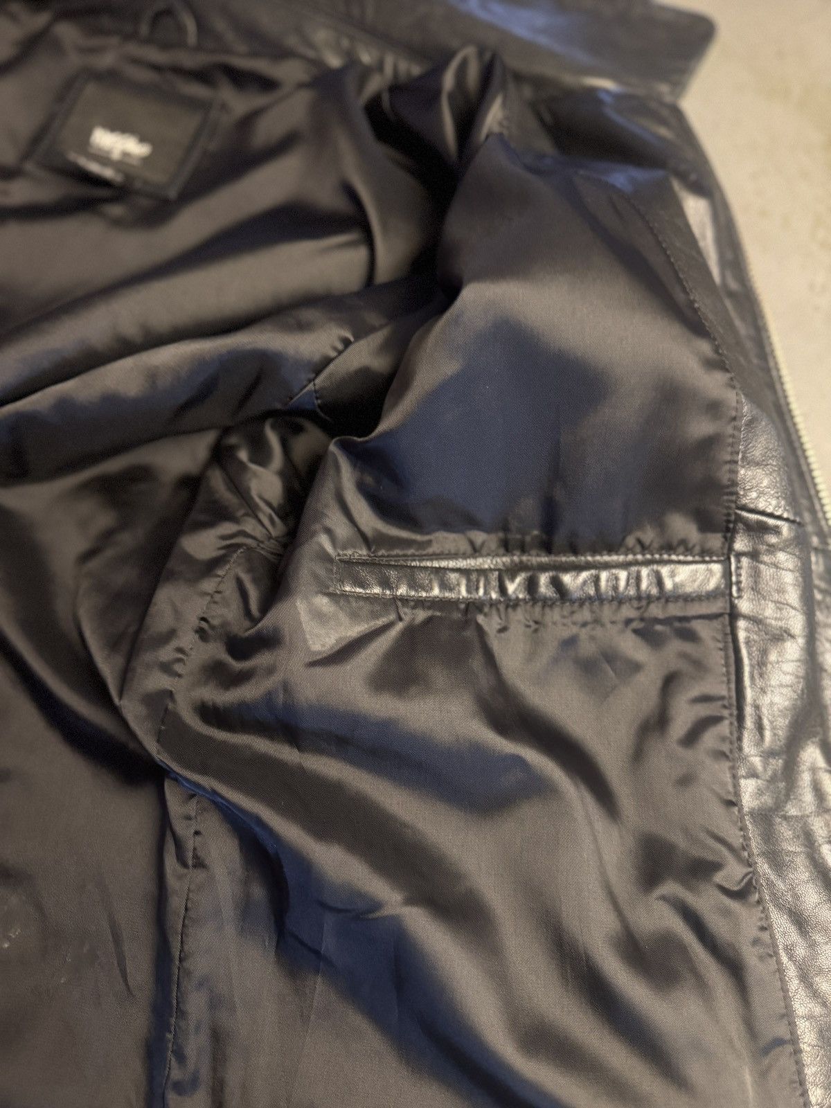 Mossimo Vintage 2000 Black Genuine Leather Jacket Size US M / EU 48-50 / 2 - 7 Thumbnail