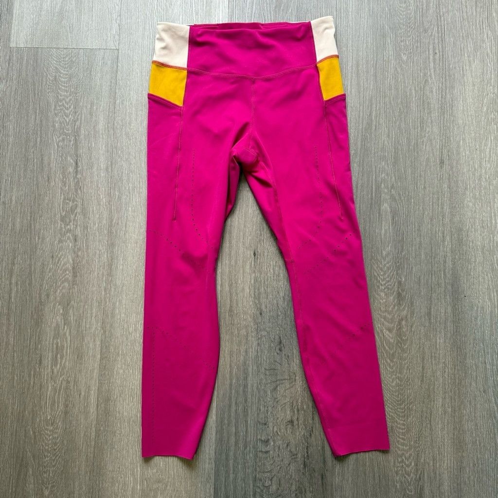 Brooks Brooks Method 7/8 Pink Leggings High-Rise Stretchy Fit Size 30" / US 8 / IT 44 - 9 Thumbnail