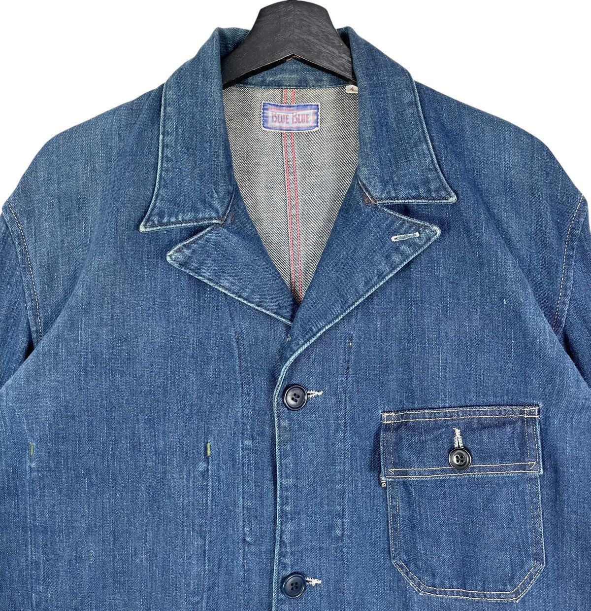 Blue Blue Japan × Japanese Brand Blue Blue Japan Denim Chore Jacket Size US XL / EU 56 / 4 - 3 Thumbnail