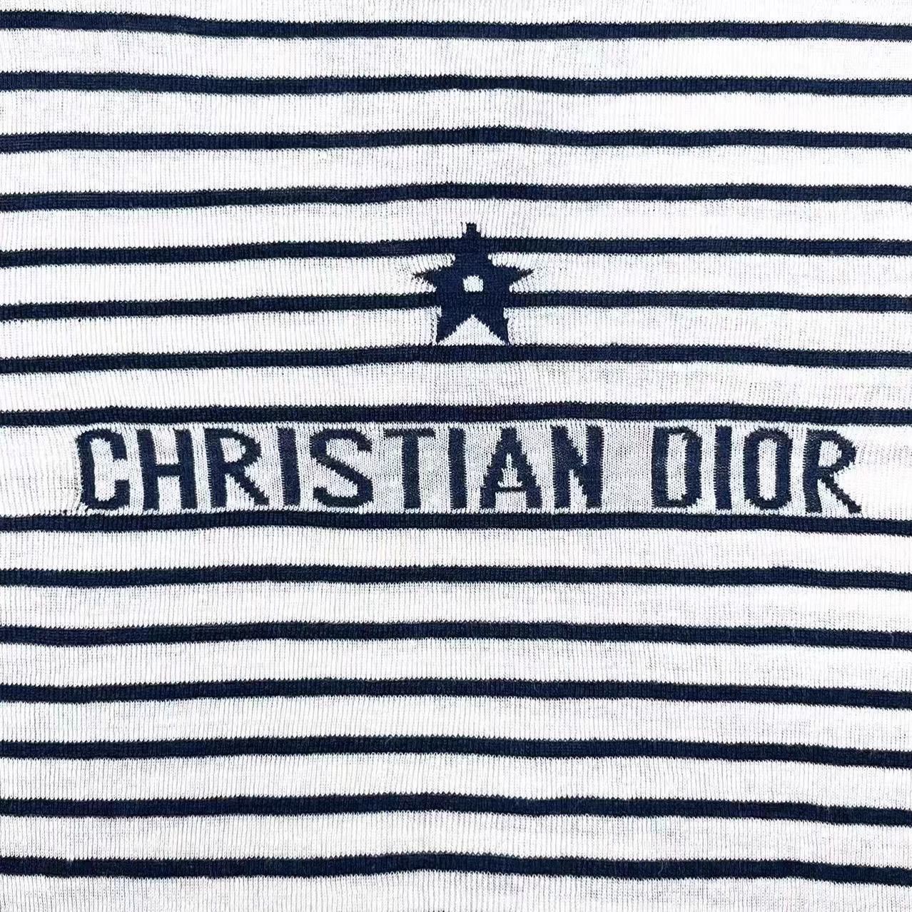 Dior Dior NavyBlue Striped Lucky Star Logo Intarsia FR38 Size S / US 4 / IT 40 - 4 Thumbnail