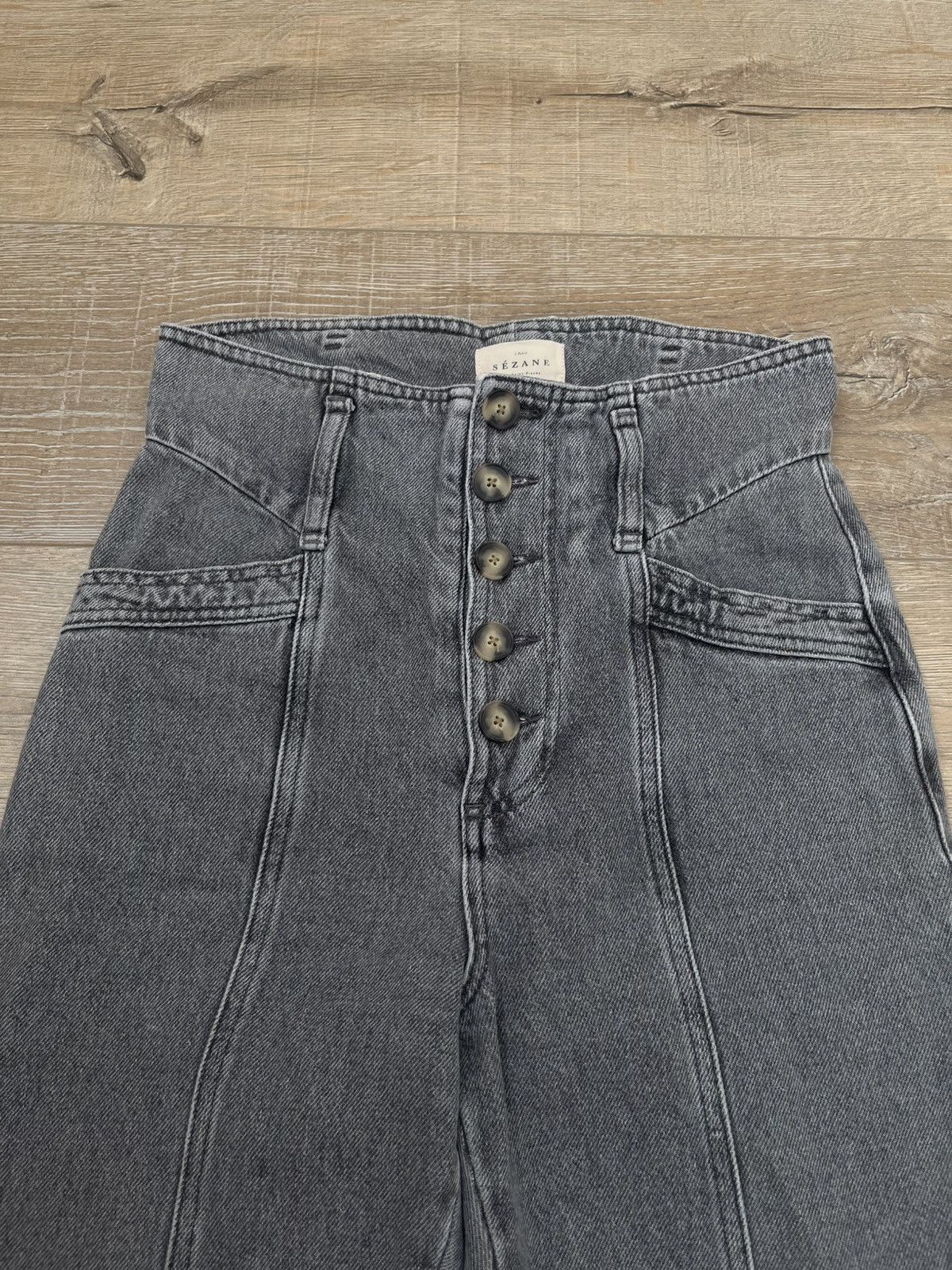 Sezane Sezane Maxime Grey Trousers Size 25" / US 0 / IT 36 - 2 Thumbnail