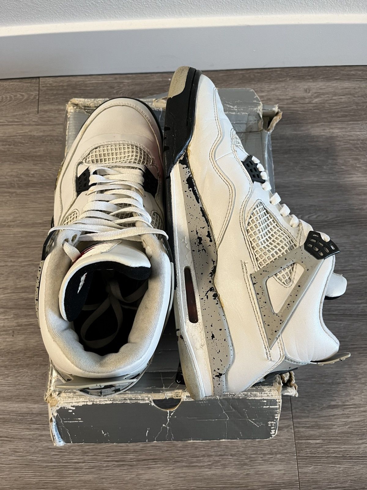 Jordan Brand 1999 Jordan 4 Nike Air White Cement Size US 11.5 / EU 44-45 - 4 Thumbnail